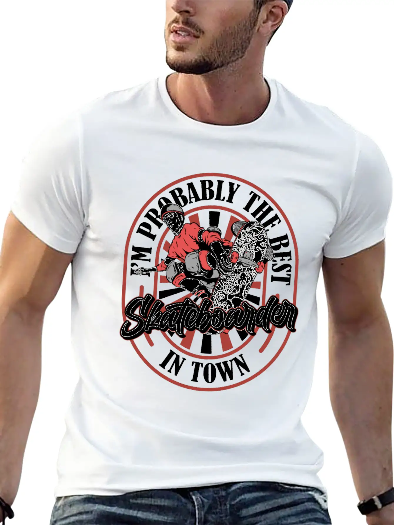 Skateboard Skater Funny Basic Graphic T-Shirt – Daily Comfort In Soft Cotton