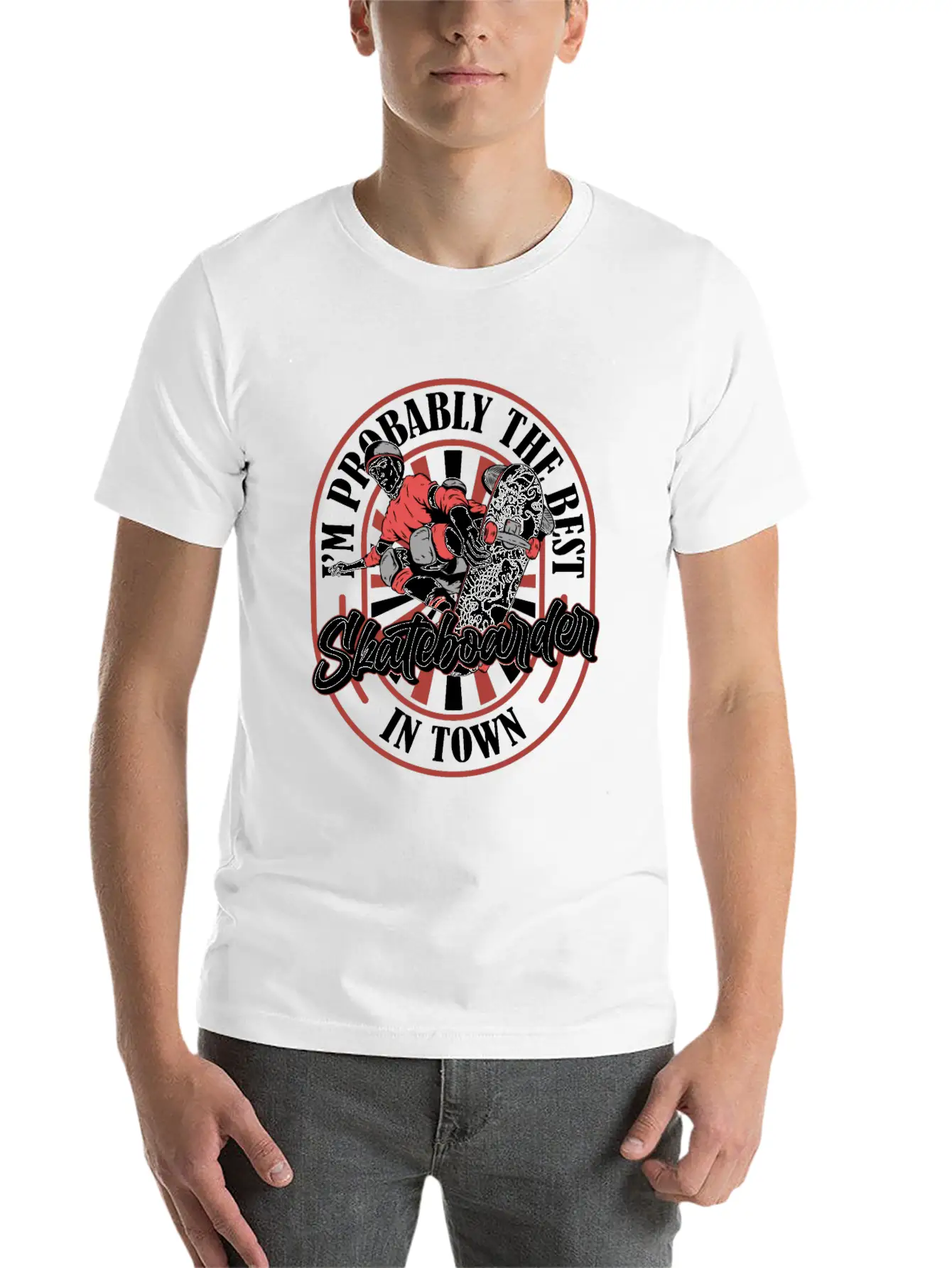 Skateboard Skater Funny Basic Graphic T-Shirt – Daily Comfort In Soft Cotton