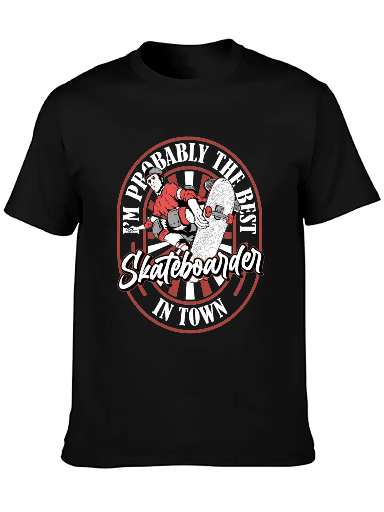 Skateboard Skater Funny Basic Graphic T-Shirt – Daily Comfort In Soft Cotton