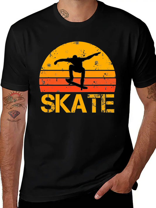 Skateboarder Retro Vintage Skateboarding T Shirt Stylish Everyday T-Shirt – Unisex Basic Cotton Tee