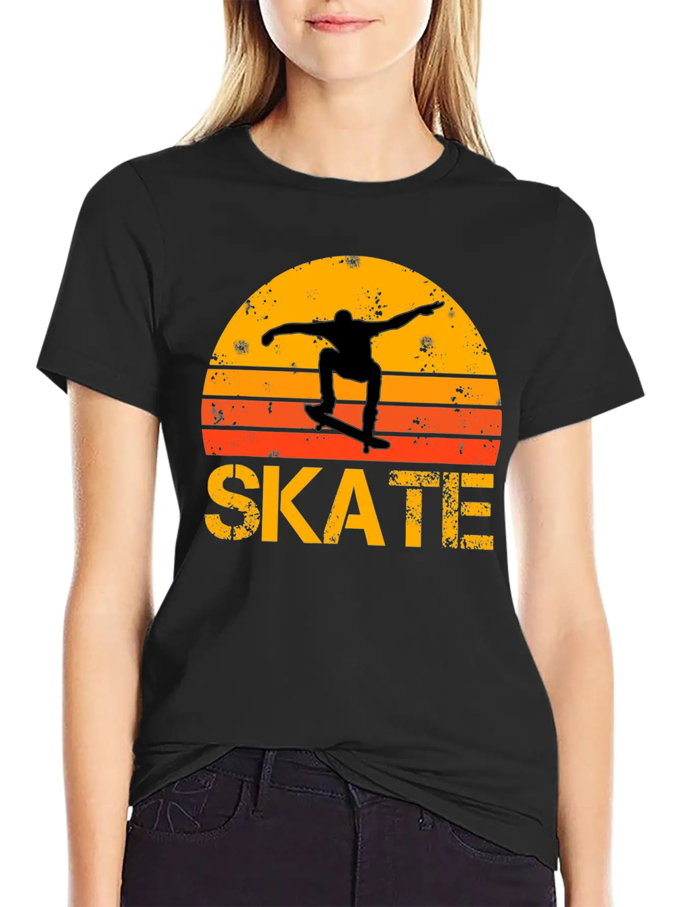 Skateboarder Retro Vintage Skateboarding T Shirt Stylish Everyday T-Shirt – Unisex Basic Cotton Tee
