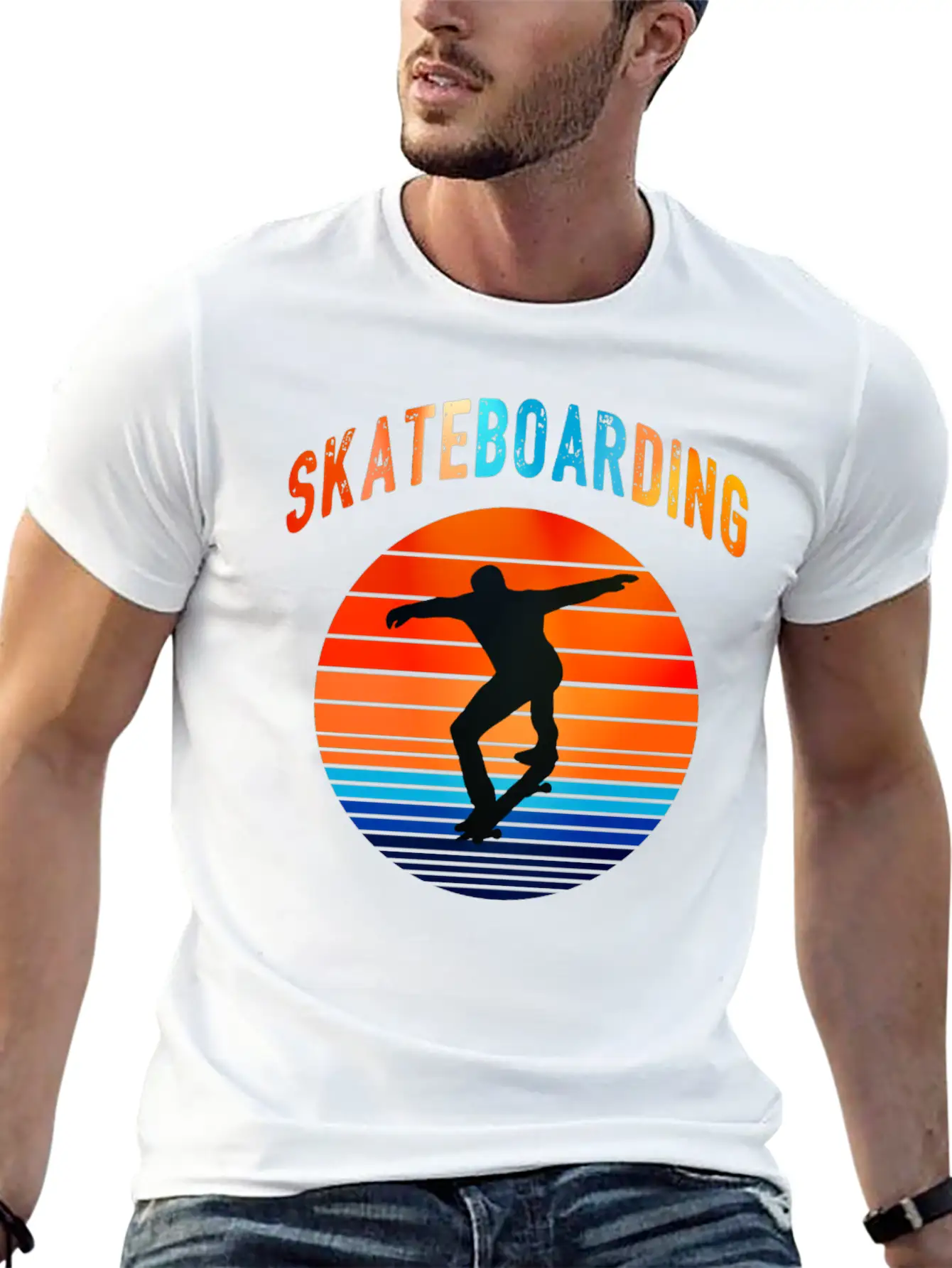 Skateboarding Skater Vintage Gift Skater Unisex Casual T-Shirt – Clean Design For Daily Comfort