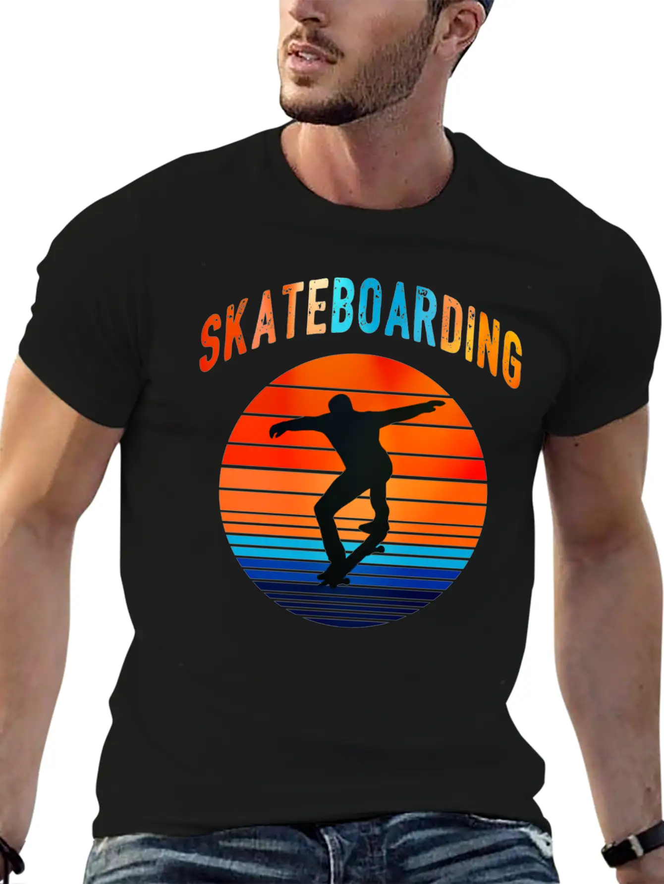 Skateboarding Skater Vintage Gift Skater Unisex Casual T-Shirt – Clean Design For Daily Comfort