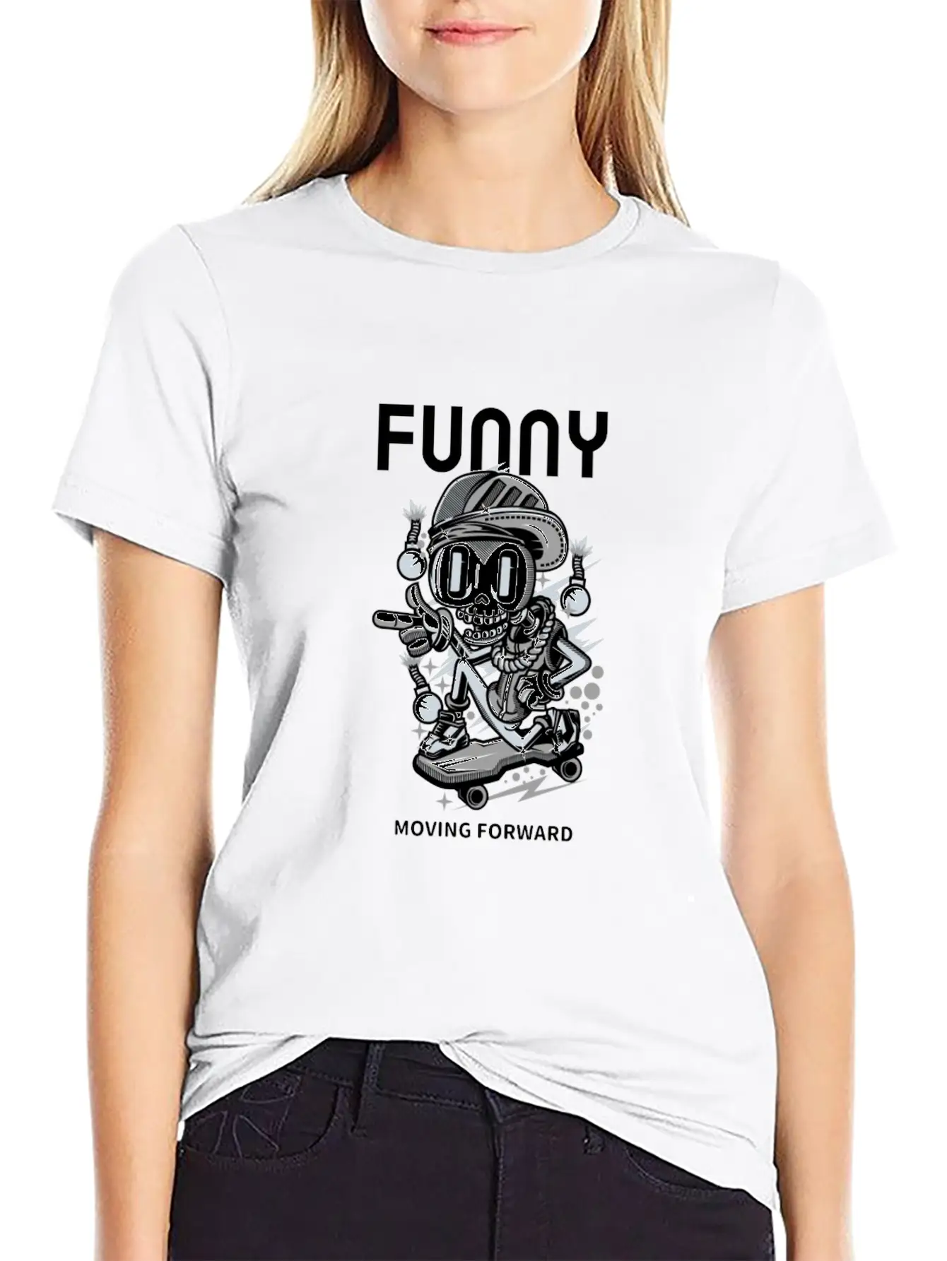 Skater Comfortable Minimalist Graphic Tee – Summer Style Essential