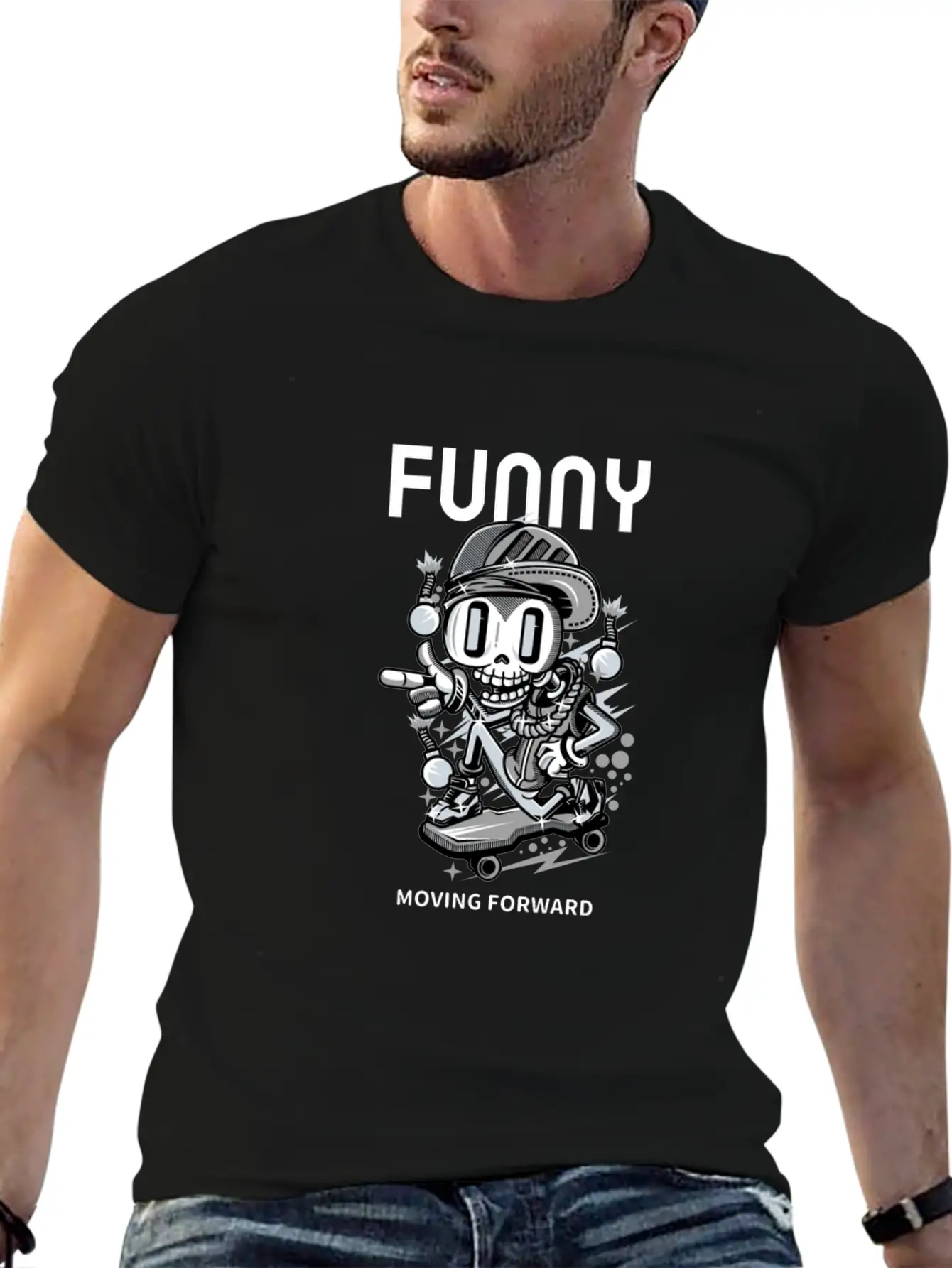 Skater Comfortable Minimalist Graphic Tee – Summer Style Essential