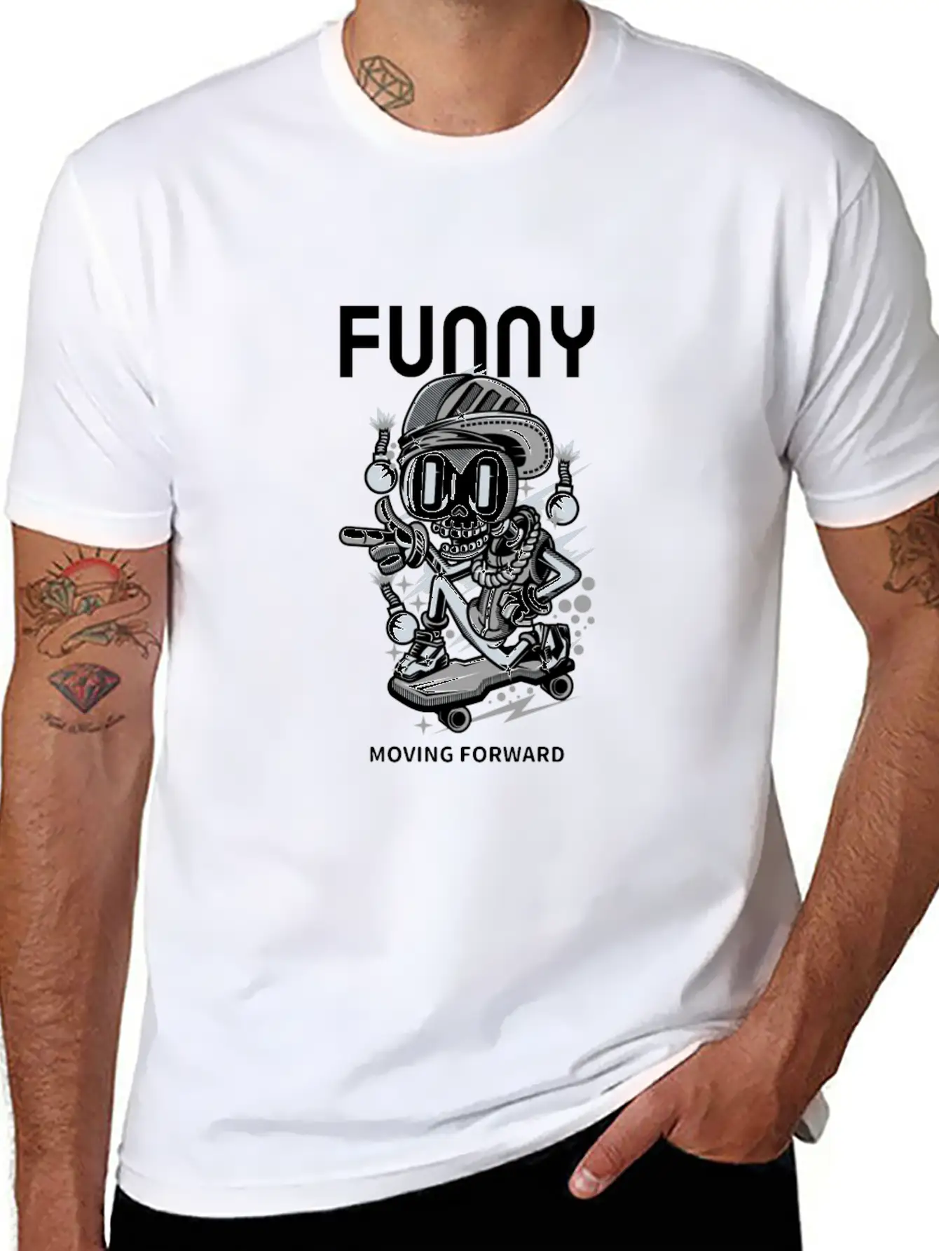 Skater Comfortable Minimalist Graphic Tee – Summer Style Essential