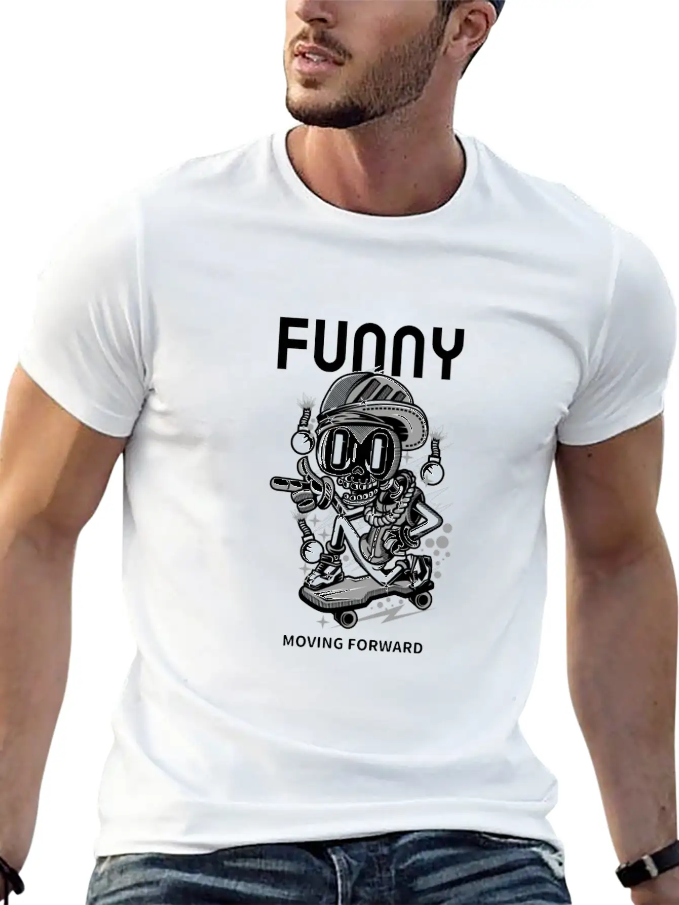 Skater Comfortable Minimalist Graphic Tee – Summer Style Essential