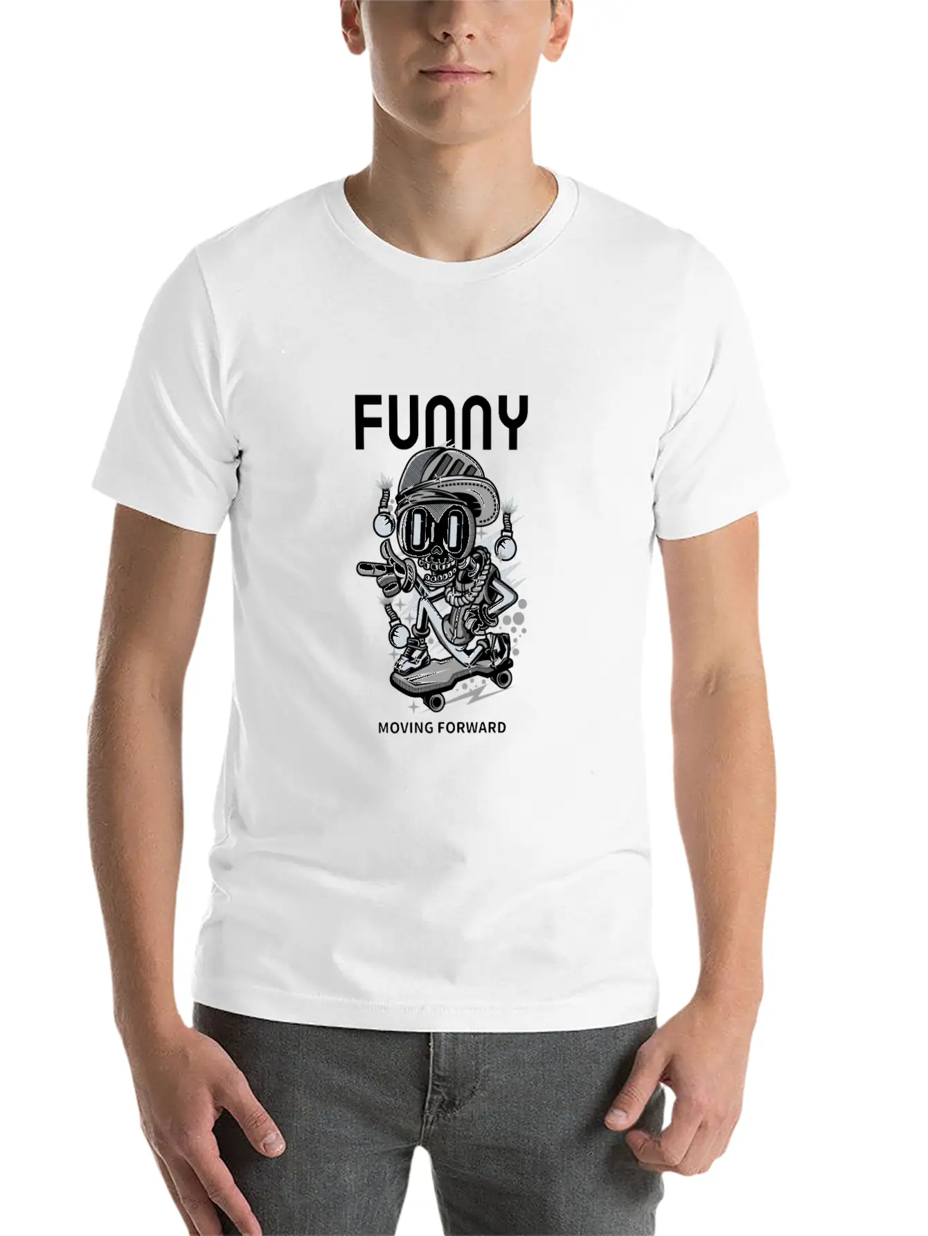 Skater Comfortable Minimalist Graphic Tee – Summer Style Essential