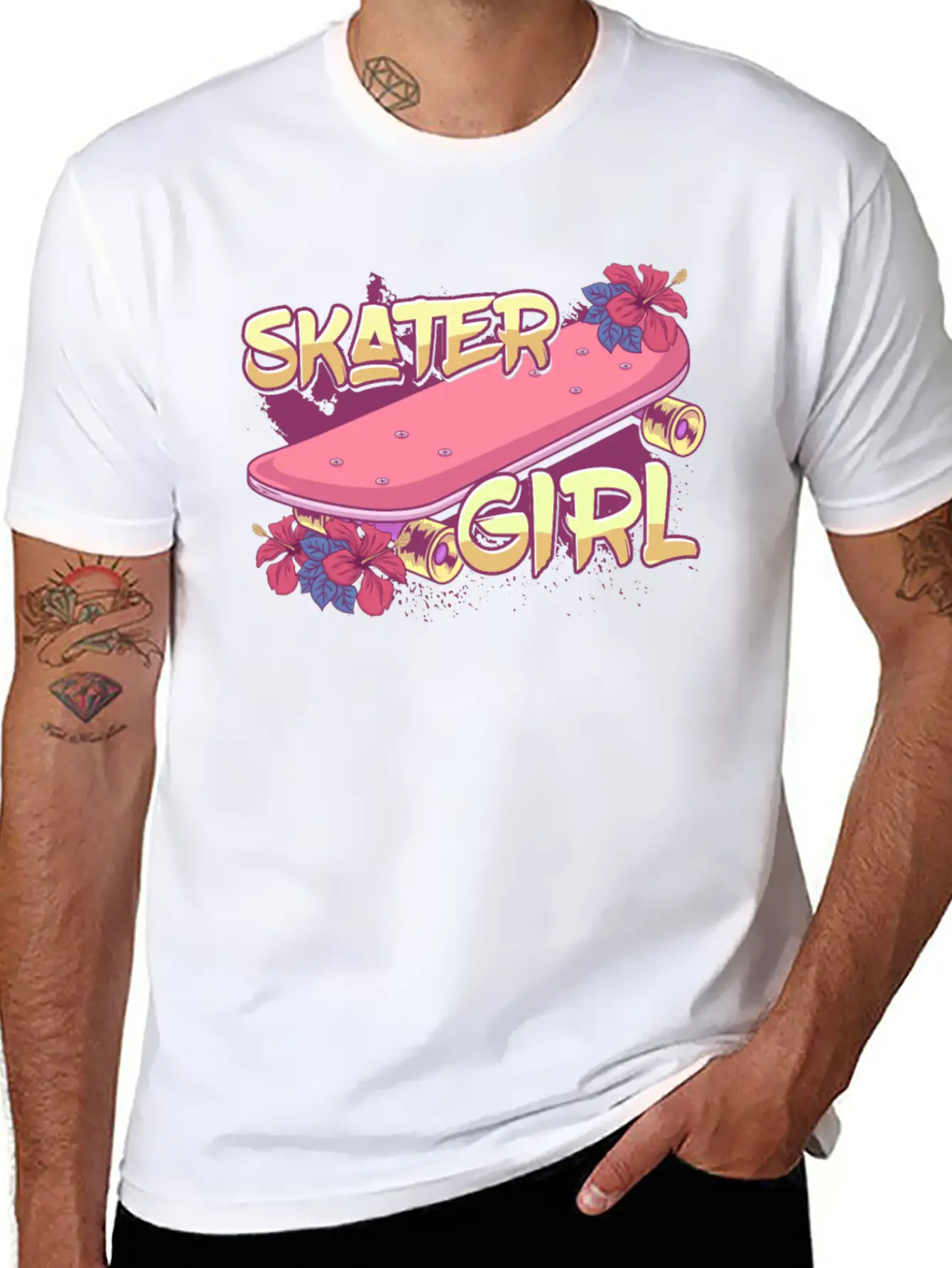 Skater Girl Skateboard Timeless Short Sleeve Tee – Comfy And Minimalist Design