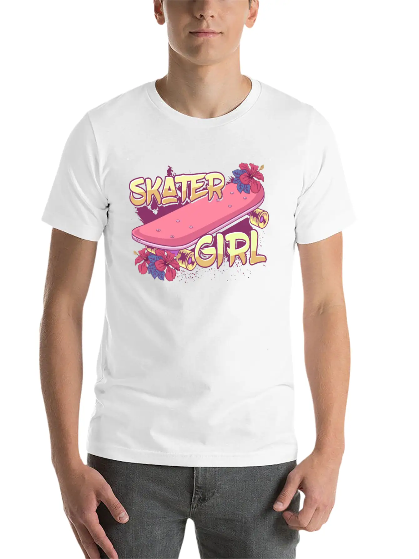 Skater Girl Skateboard Timeless Short Sleeve Tee – Comfy And Minimalist Design