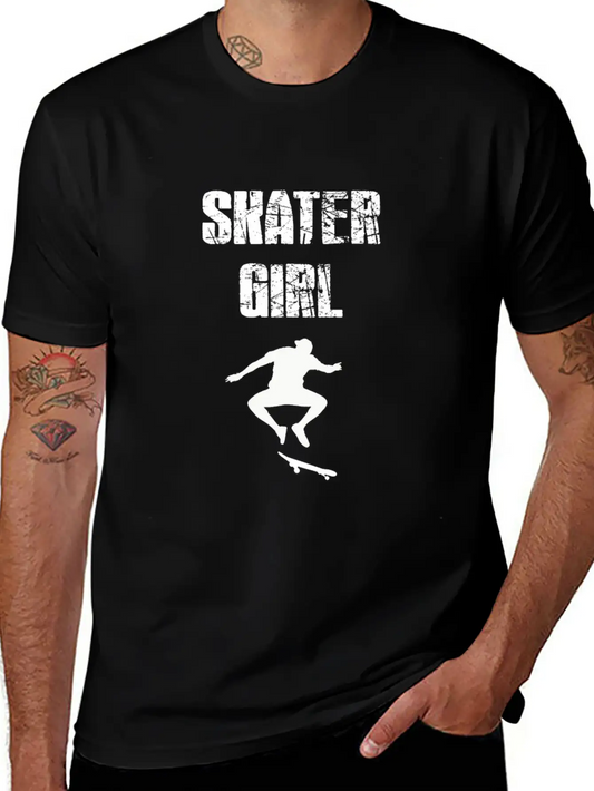 Skater Girl Unisex Short Sleeve Soft Cotton T-Shirt – Casual Everyday Wear