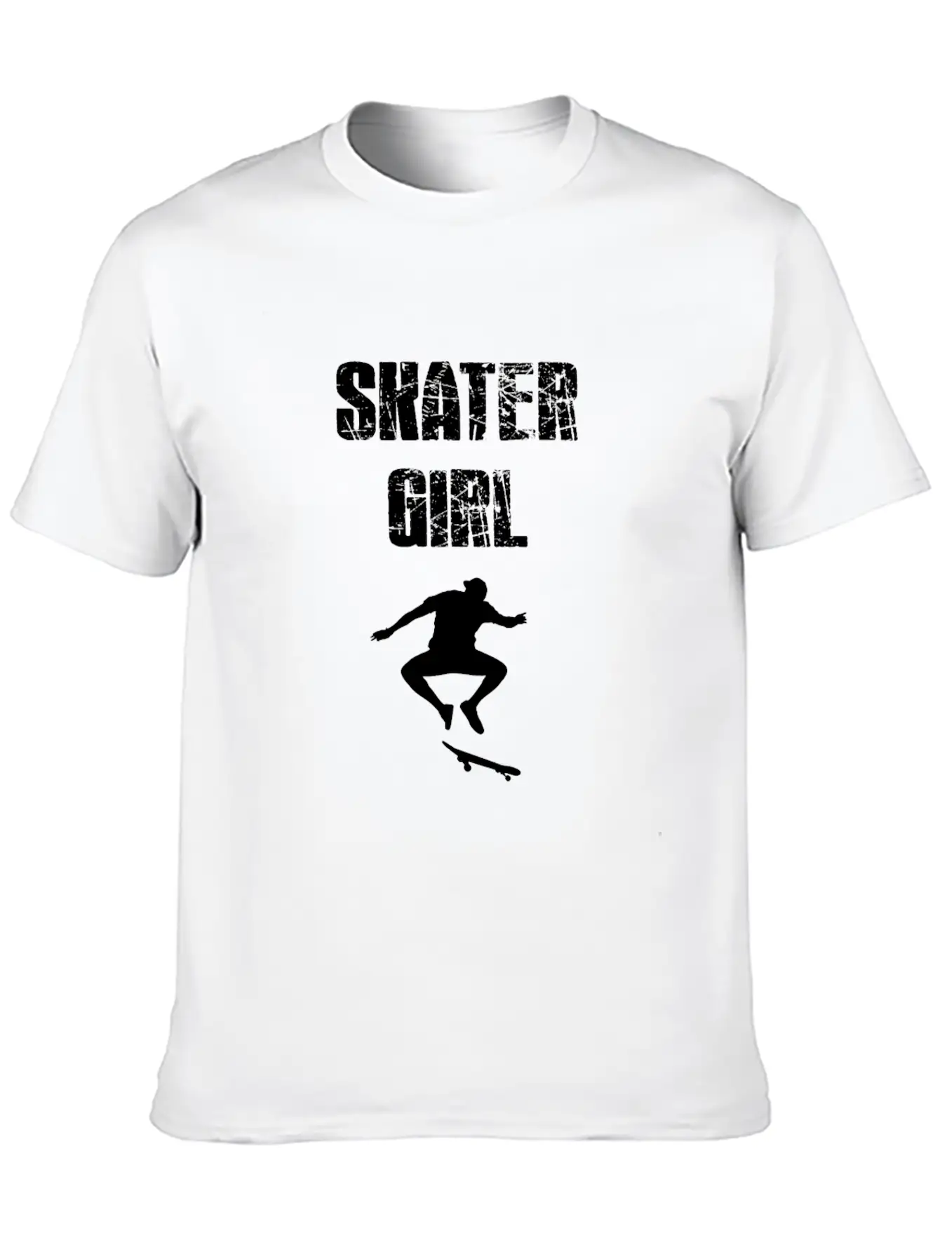 Skater Girl Unisex Short Sleeve Soft Cotton T-Shirt – Casual Everyday Wear