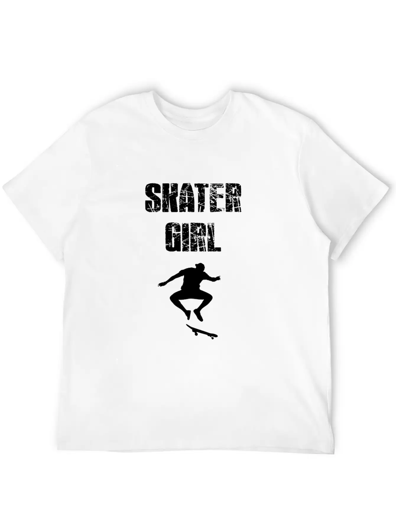 Skater Girl Unisex Short Sleeve Soft Cotton T-Shirt – Casual Everyday Wear