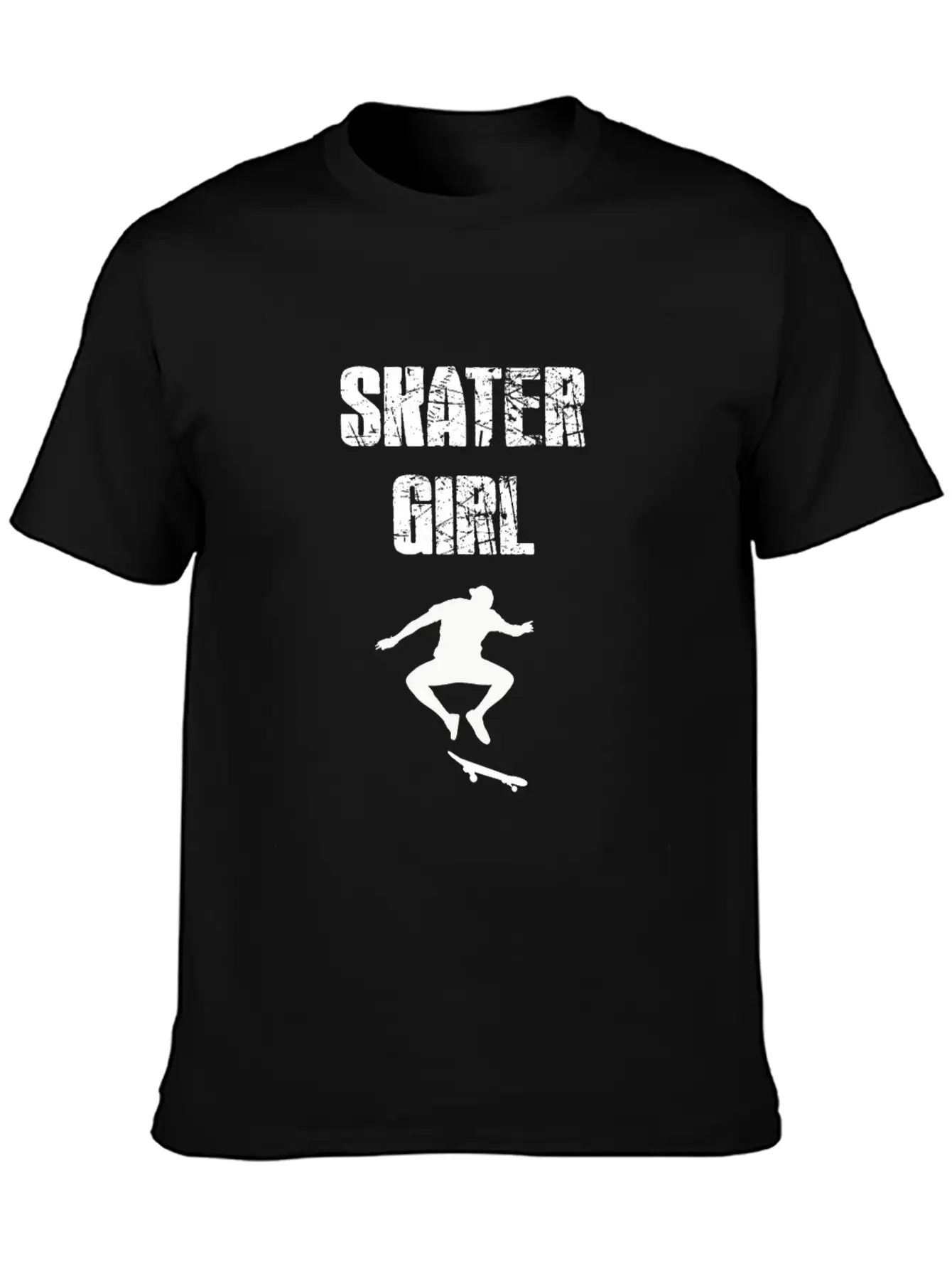 Skater Girl Unisex Short Sleeve Soft Cotton T-Shirt – Casual Everyday Wear