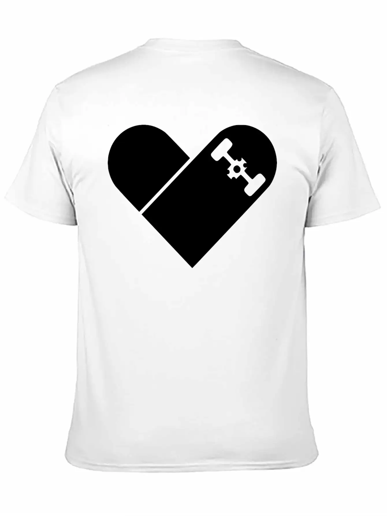 Skater Heart2 Unisex Short Sleeve Soft Cotton T-Shirt – Casual Everyday Wear