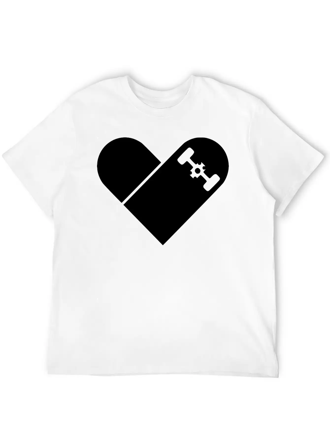 Skater Heart2 Unisex Short Sleeve Soft Cotton T-Shirt – Casual Everyday Wear