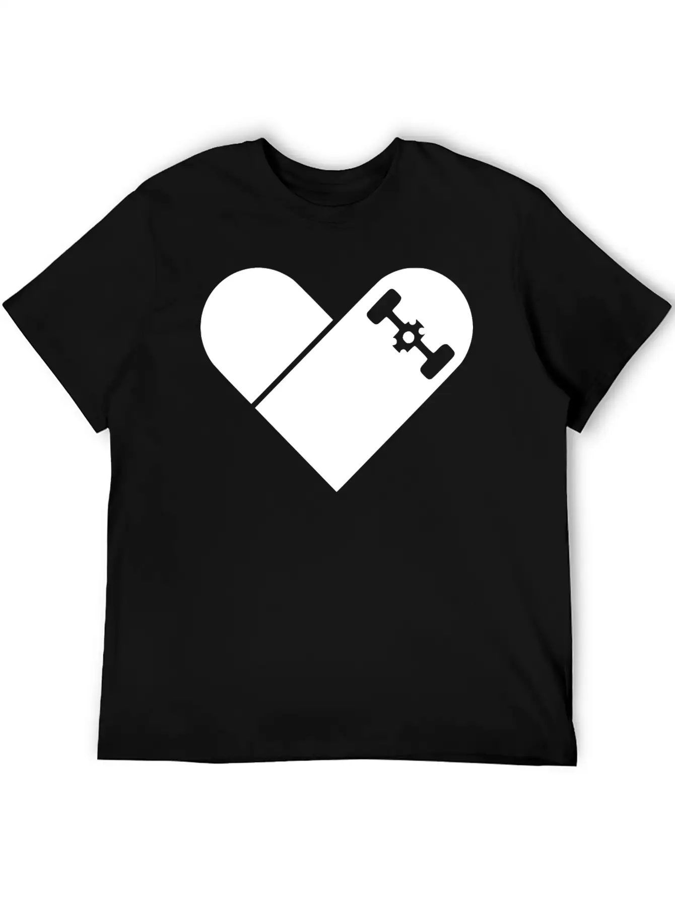 Skater Heart2 Unisex Short Sleeve Soft Cotton T-Shirt – Casual Everyday Wear
