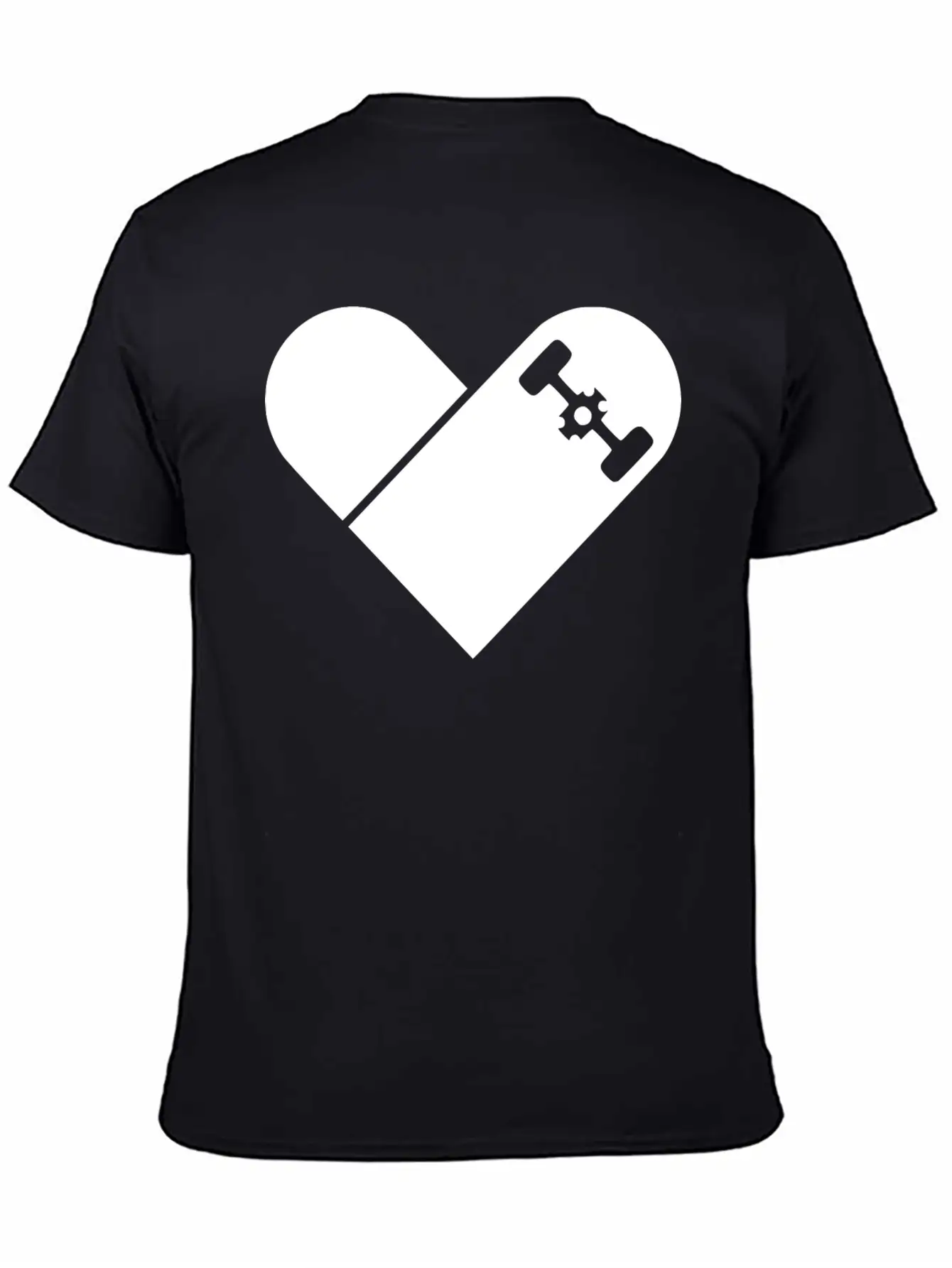 Skater Heart2 Unisex Short Sleeve Soft Cotton T-Shirt – Casual Everyday Wear