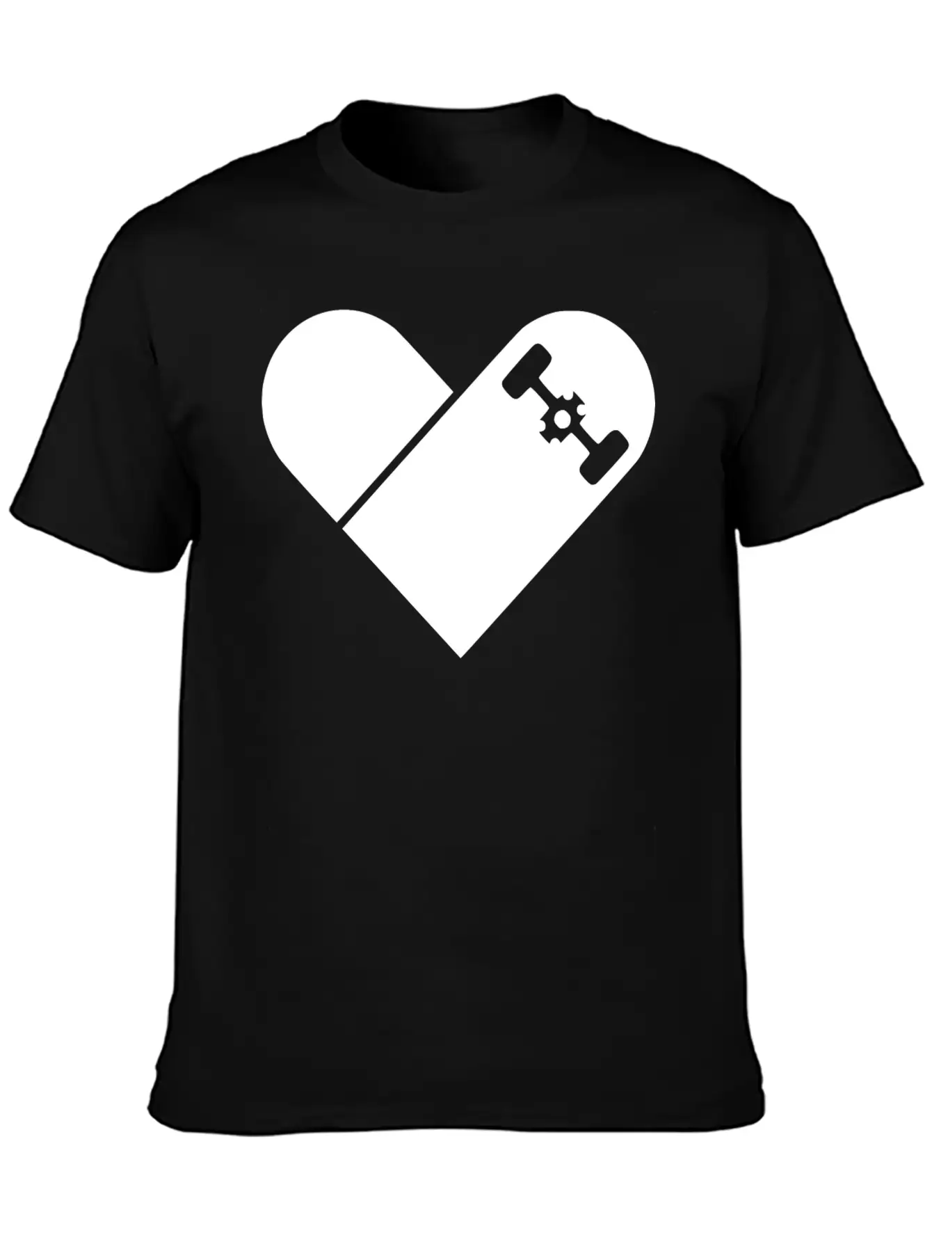Skater Heart2 Unisex Short Sleeve Soft Cotton T-Shirt – Casual Everyday Wear