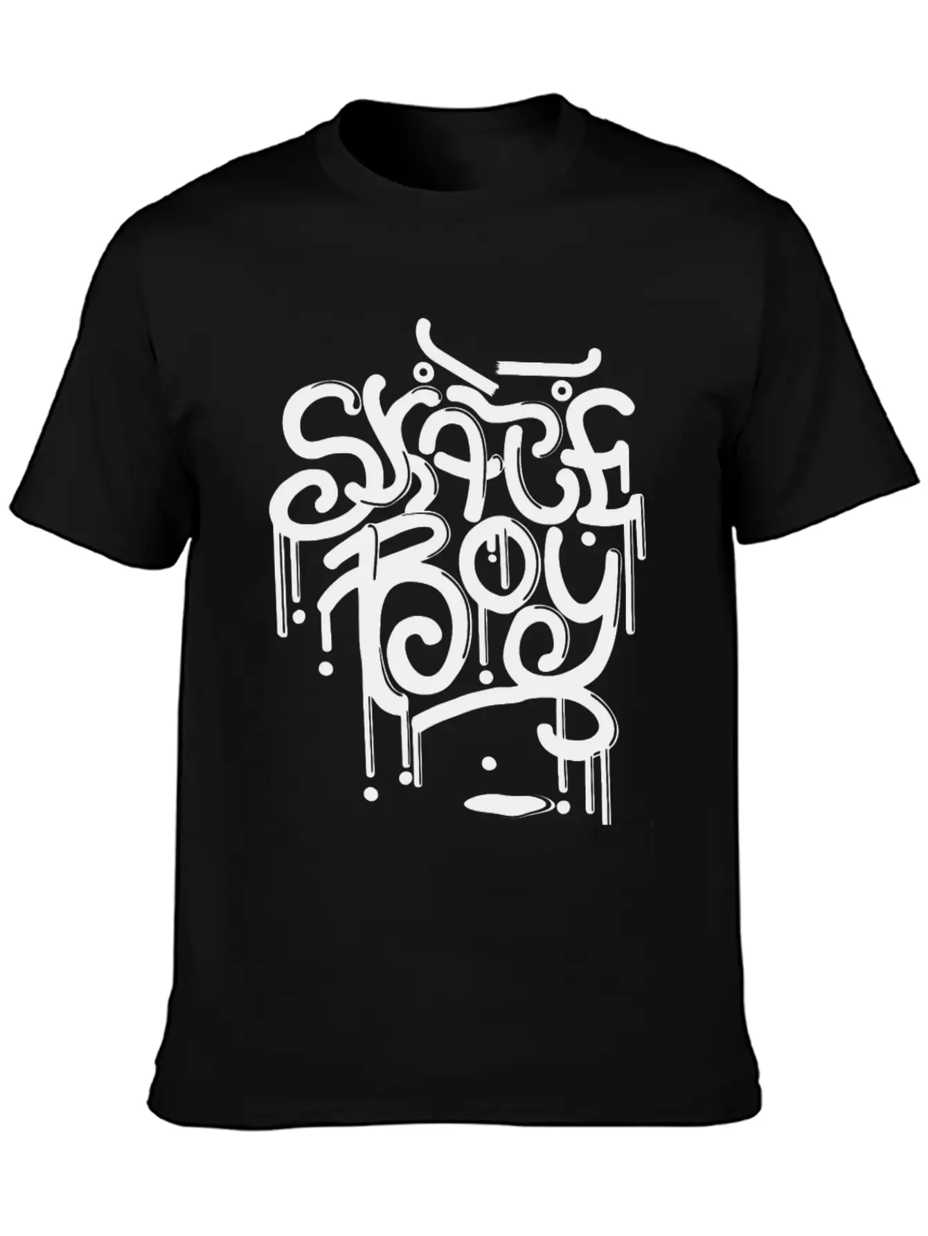Skater Skateboard Comfortable Minimalist Graphic Tee – Summer Style Essential