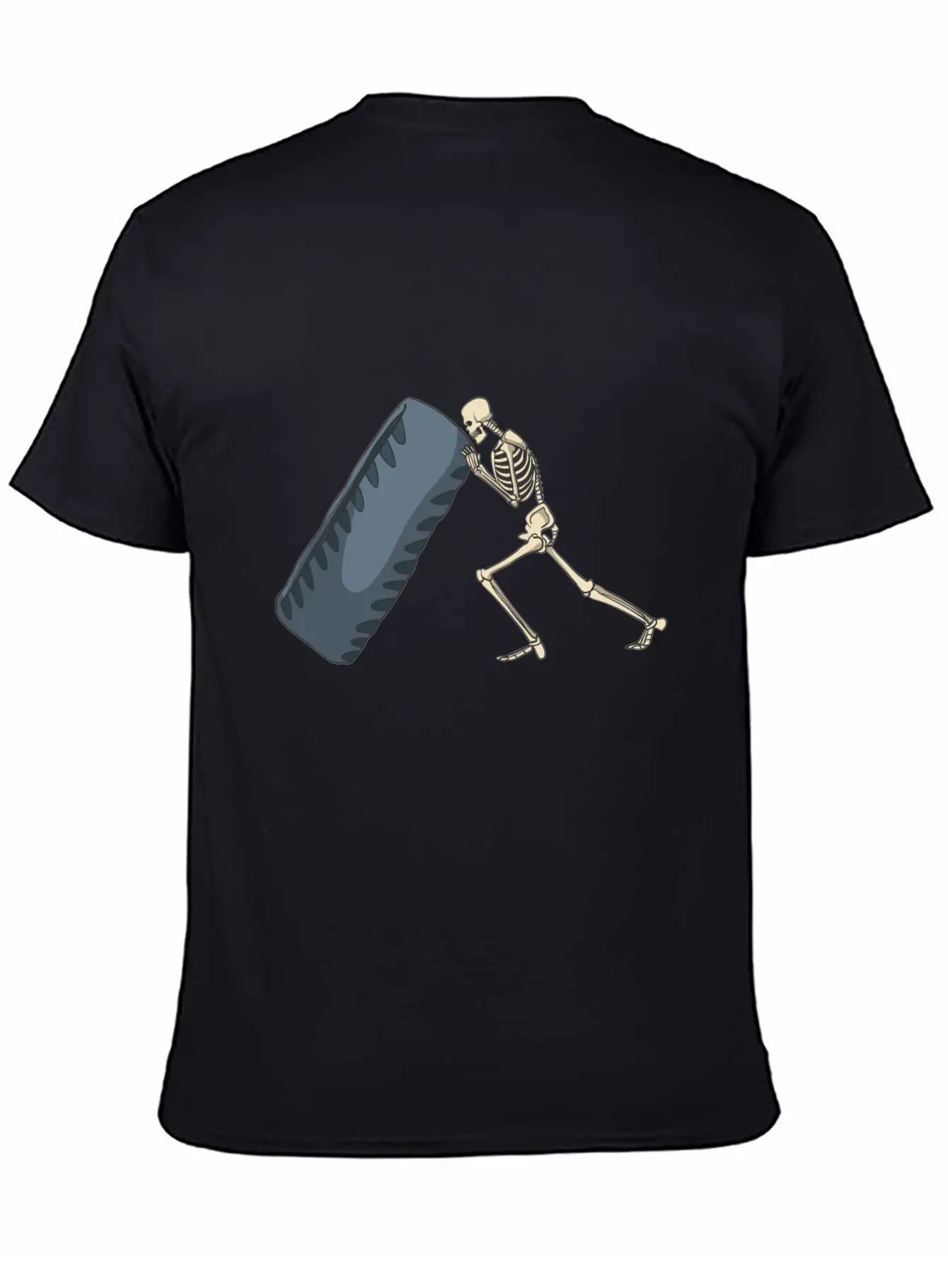Skeleton Lifting Truck Tire For Exercise Unisex Short Sleeve Soft Cotton T-Shirt – Casual Everyday Wear