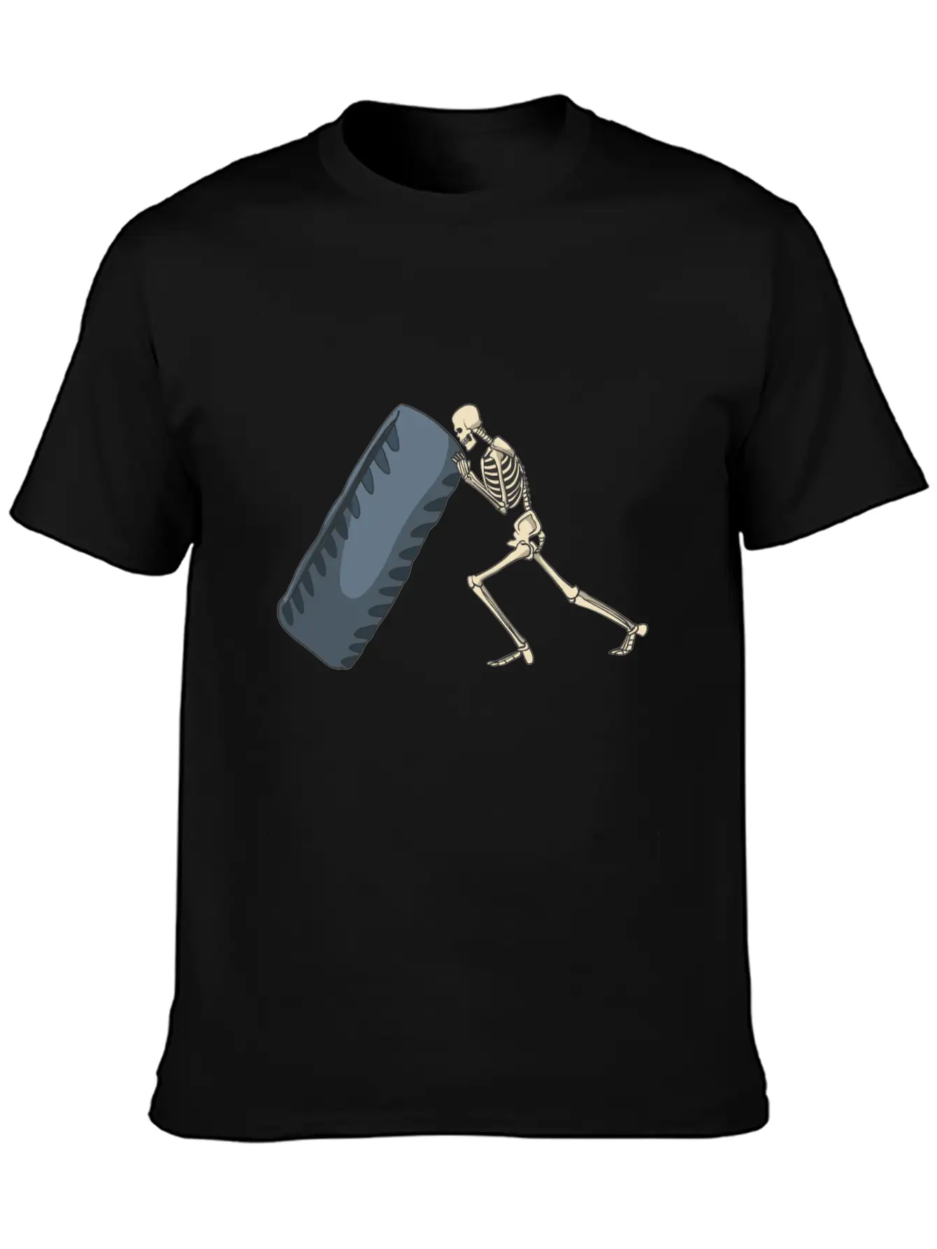 Skeleton Lifting Truck Tire For Exercise Unisex Short Sleeve Soft Cotton T-Shirt – Casual Everyday Wear