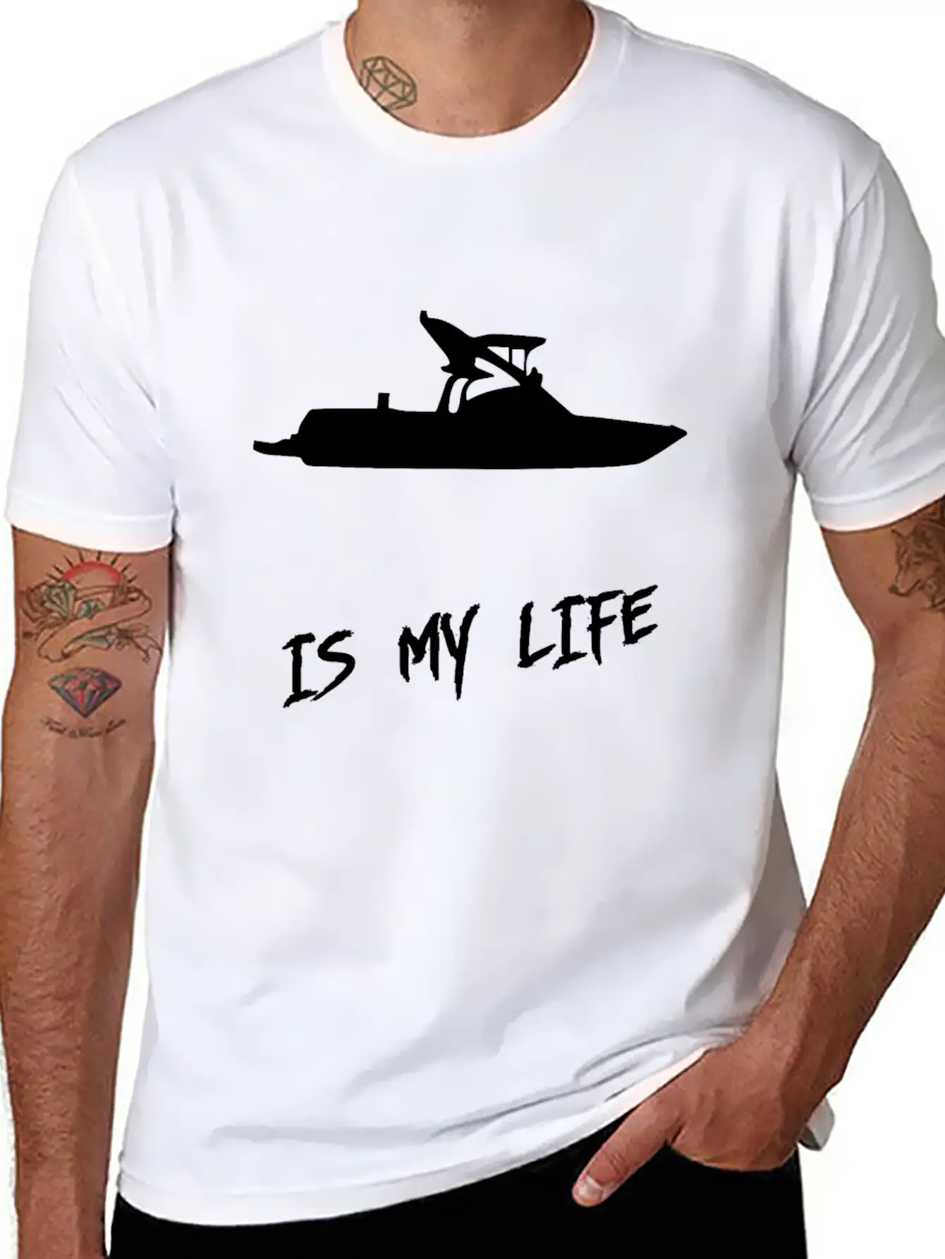 Ski Boat Is My Lifepng Timeless Short Sleeve Tee – Comfy And Minimalist Design