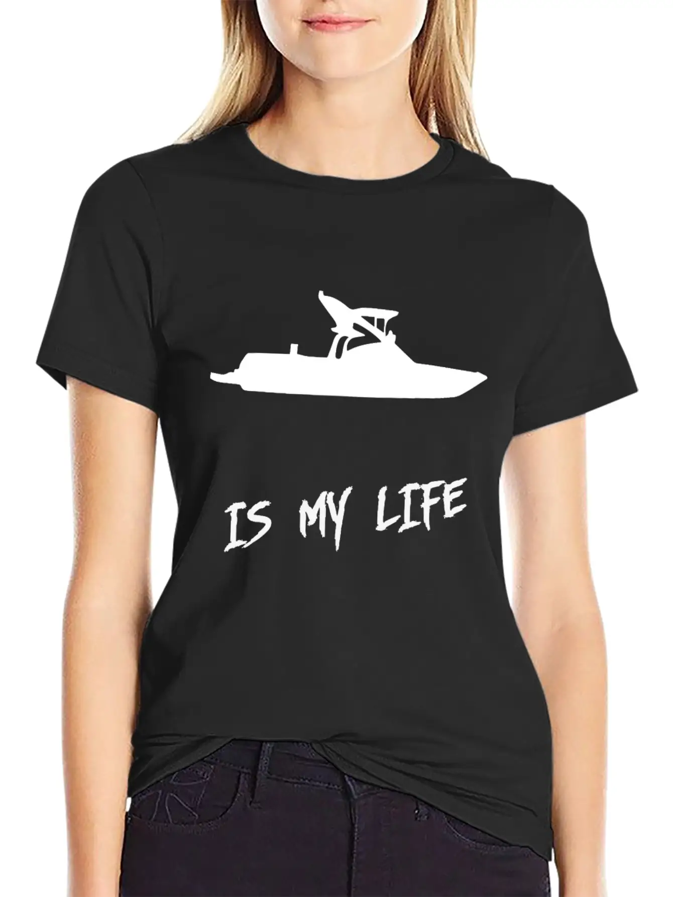 Ski Boat Is My Lifepng Timeless Short Sleeve Tee – Comfy And Minimalist Design