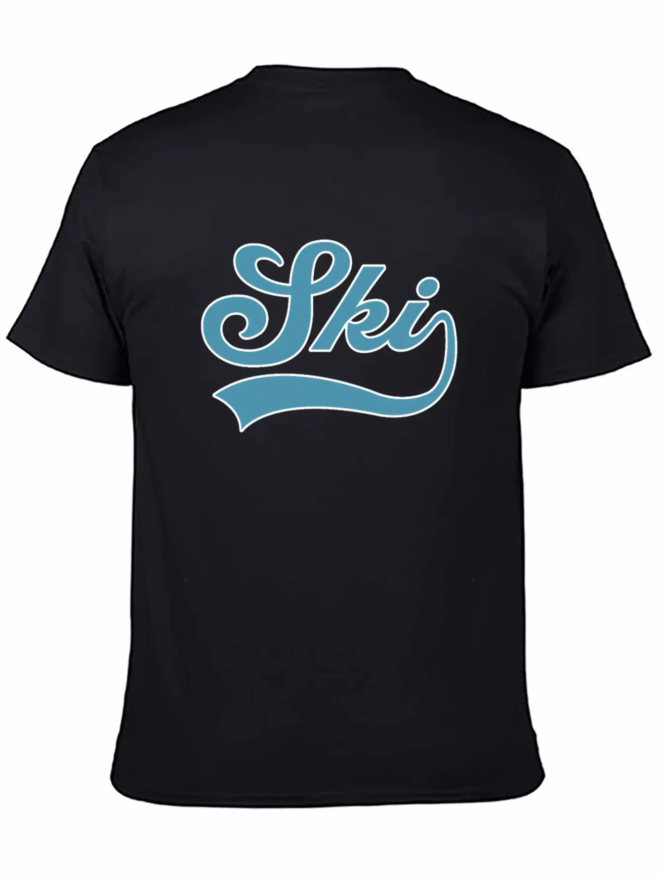 Ski Lettering Comfortable Minimalist Graphic Tee – Summer Style Essential
