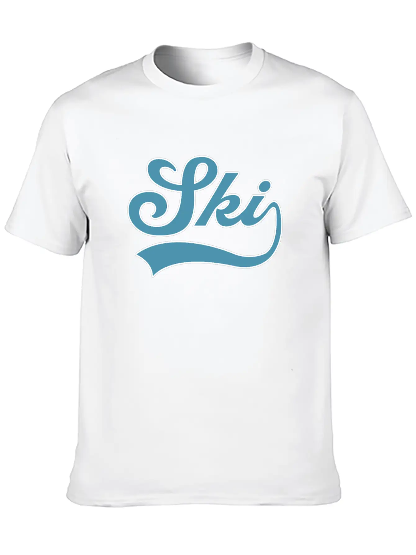 Ski Lettering Comfortable Minimalist Graphic Tee – Summer Style Essential