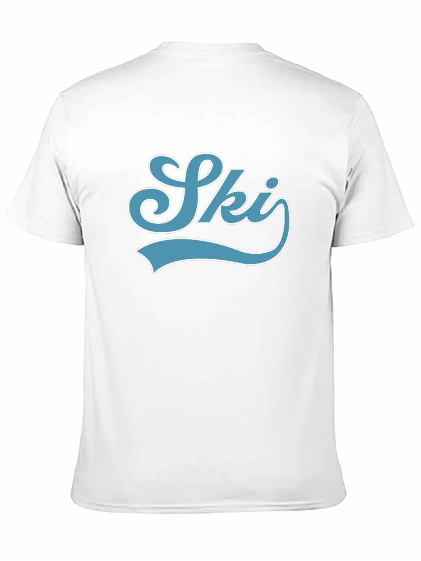 Ski Lettering Comfortable Minimalist Graphic Tee – Summer Style Essential