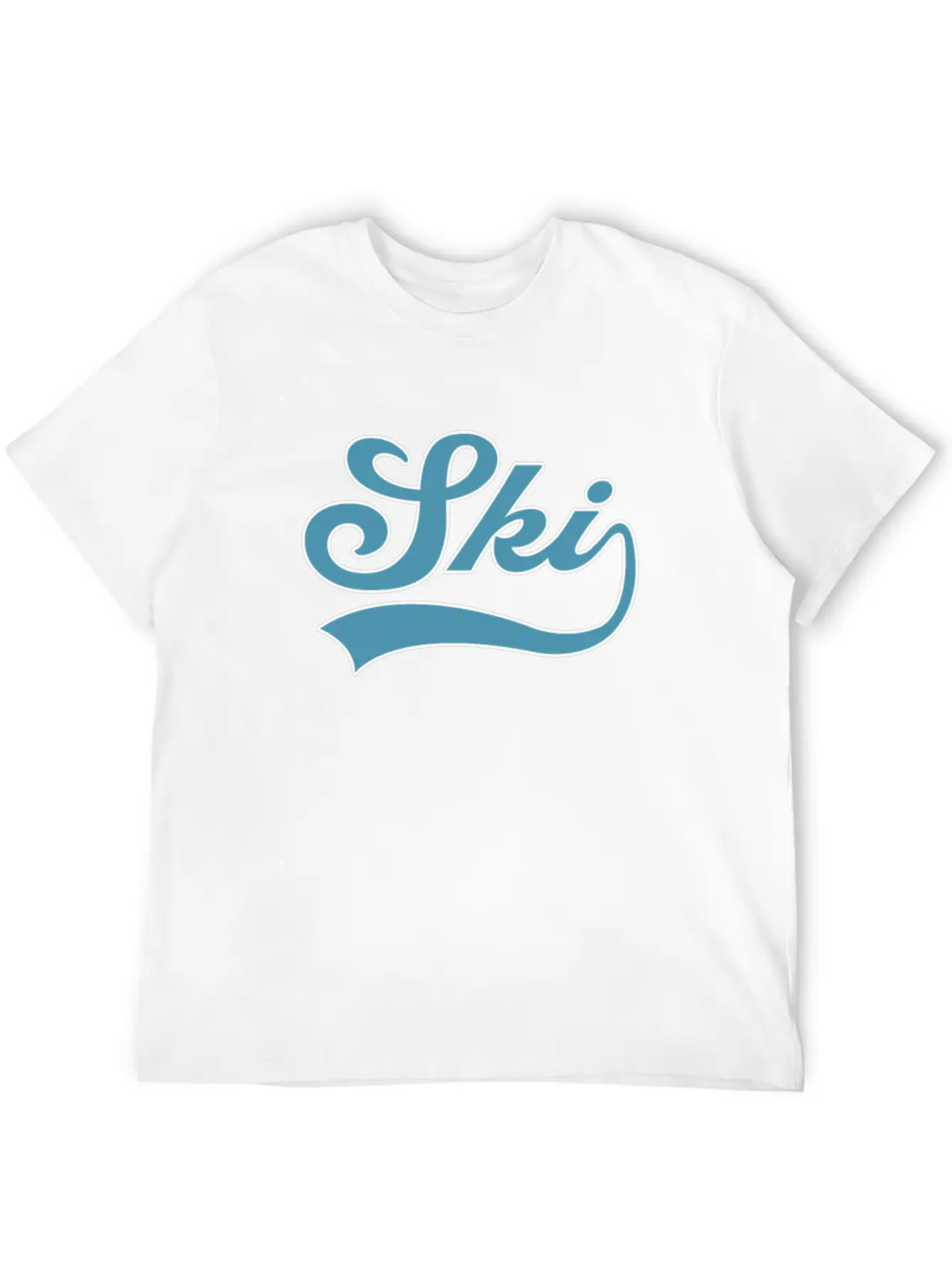 Ski Lettering Comfortable Minimalist Graphic Tee – Summer Style Essential