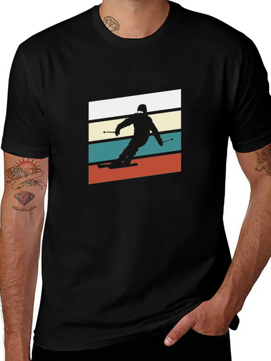 Ski Retro Stylish Everyday T-Shirt – Unisex Basic Cotton Tee