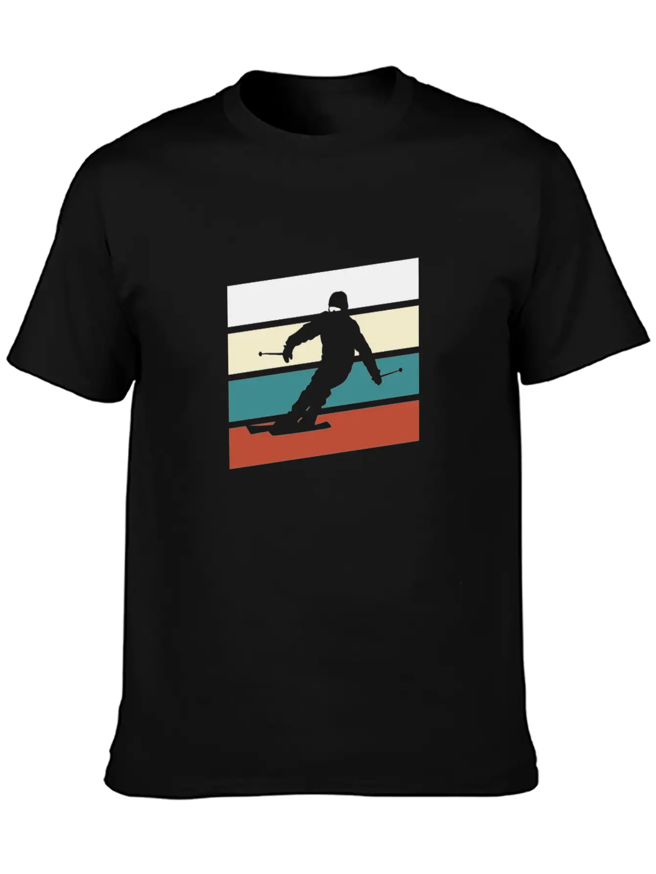 Ski Retro Stylish Everyday T-Shirt – Unisex Basic Cotton Tee
