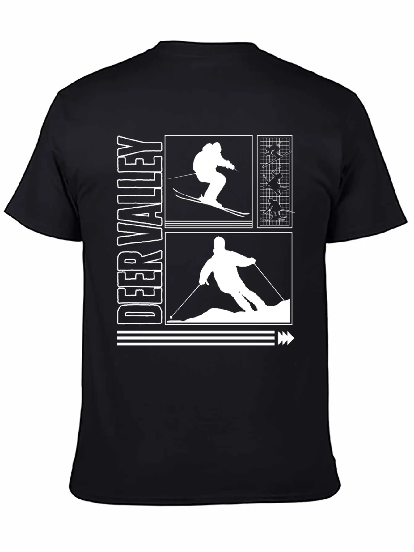Ski Shirt, Deer Valley Souvenir Skiing Snowboard Timeless Short Sleeve Tee – Comfy And Minimalist Design