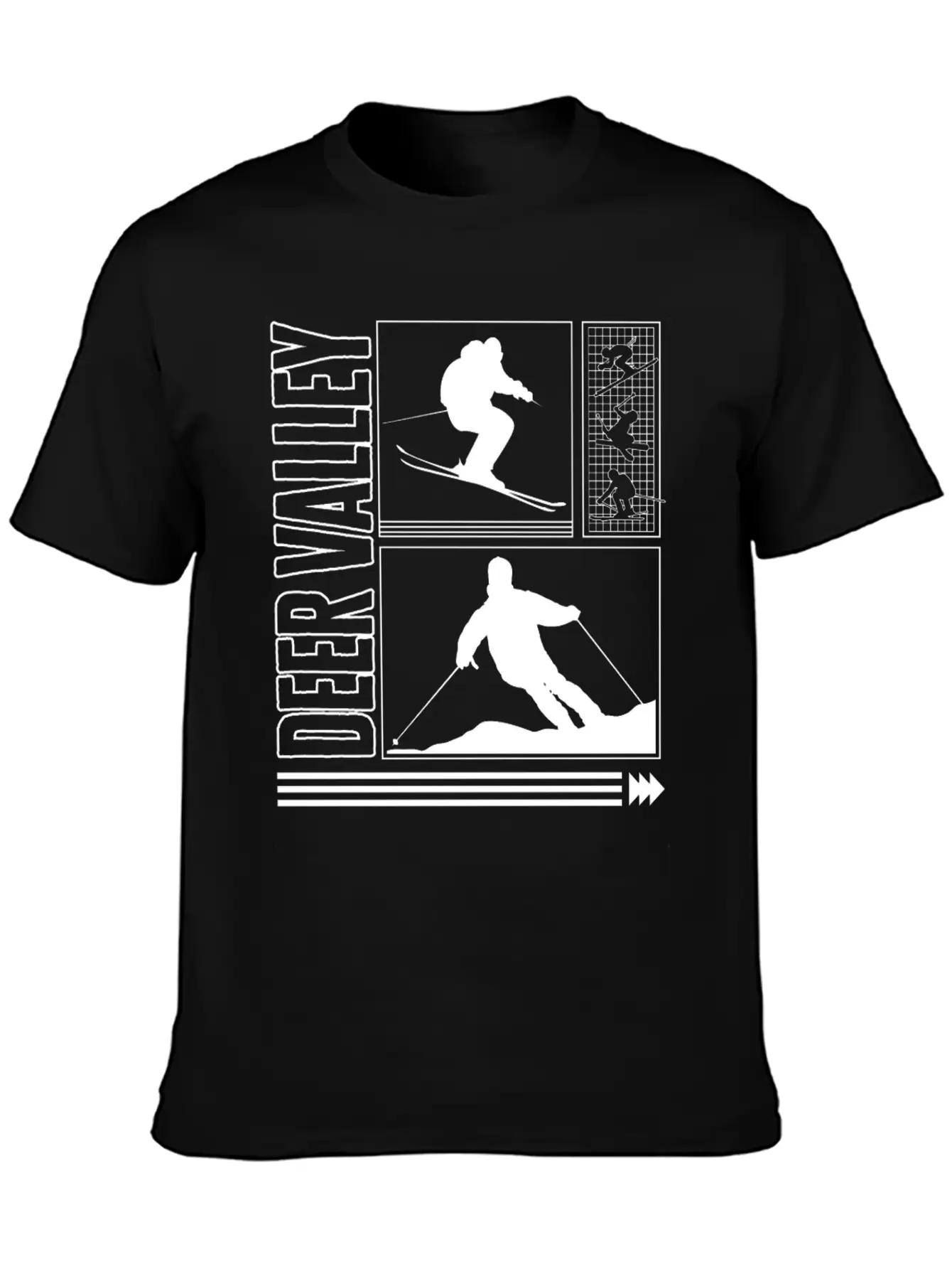 Ski Shirt, Deer Valley Souvenir Skiing Snowboard Timeless Short Sleeve Tee – Comfy And Minimalist Design