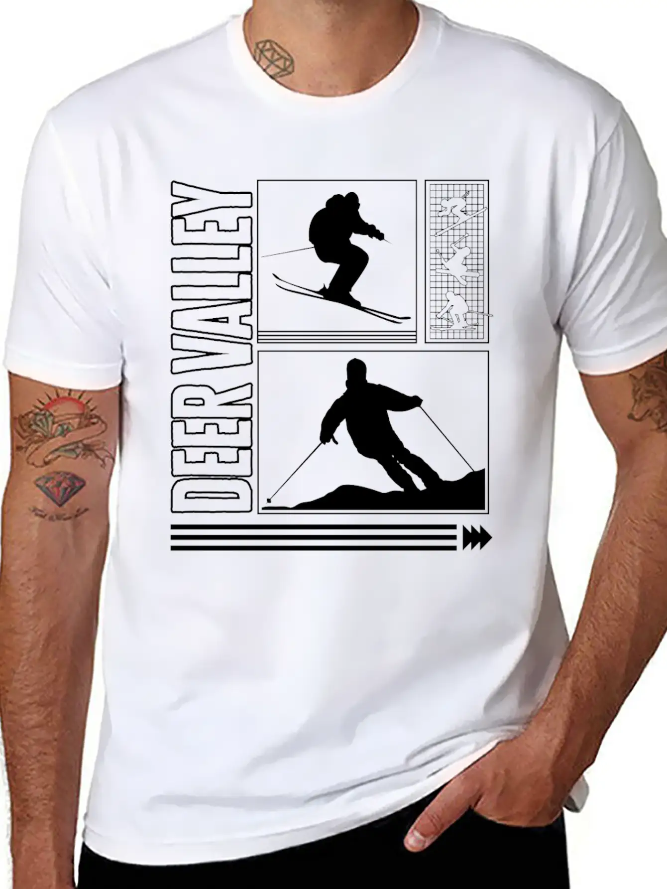 Ski Shirt, Deer Valley Souvenir Skiing Snowboard Timeless Short Sleeve Tee – Comfy And Minimalist Design