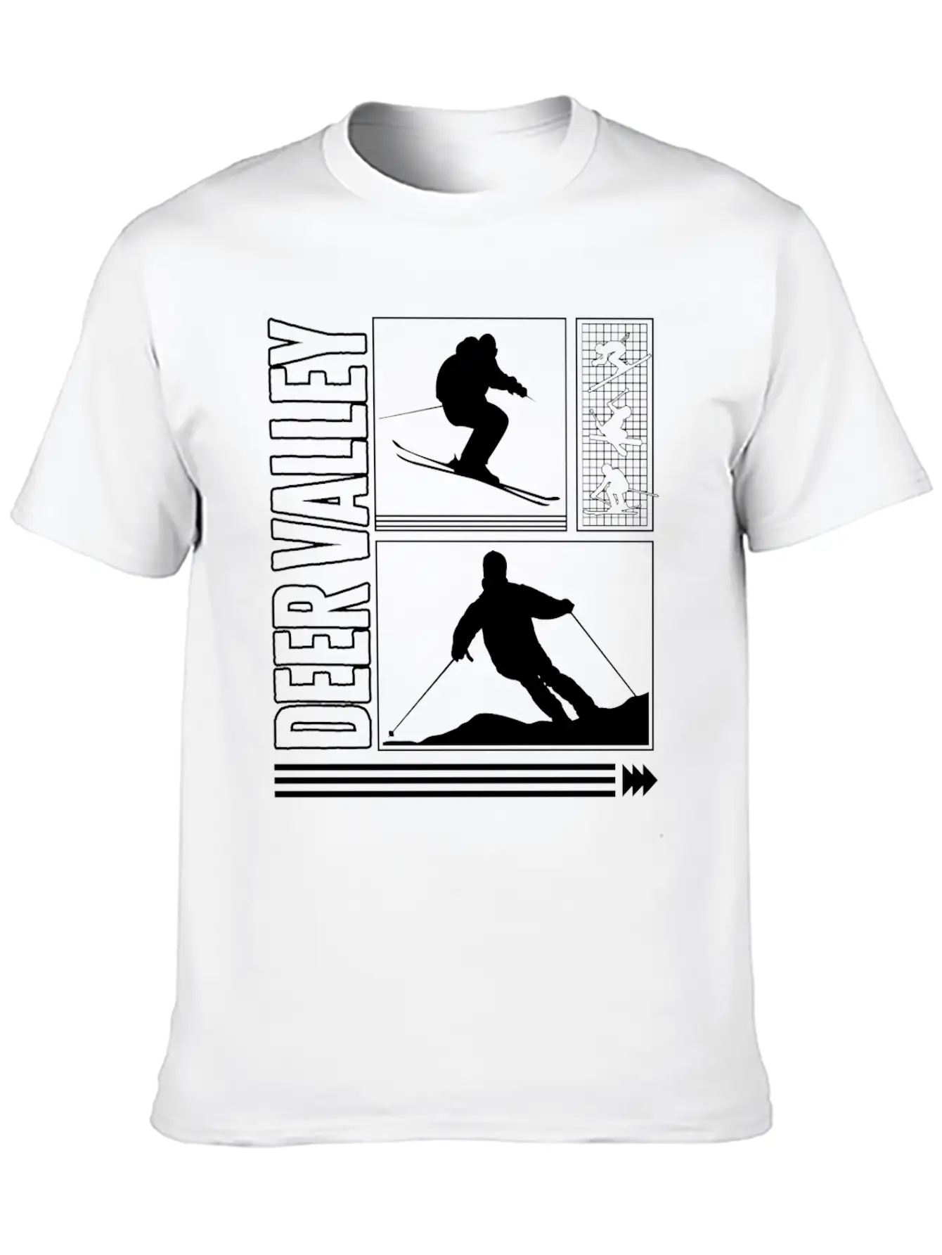 Ski Shirt, Deer Valley Souvenir Skiing Snowboard Timeless Short Sleeve Tee – Comfy And Minimalist Design