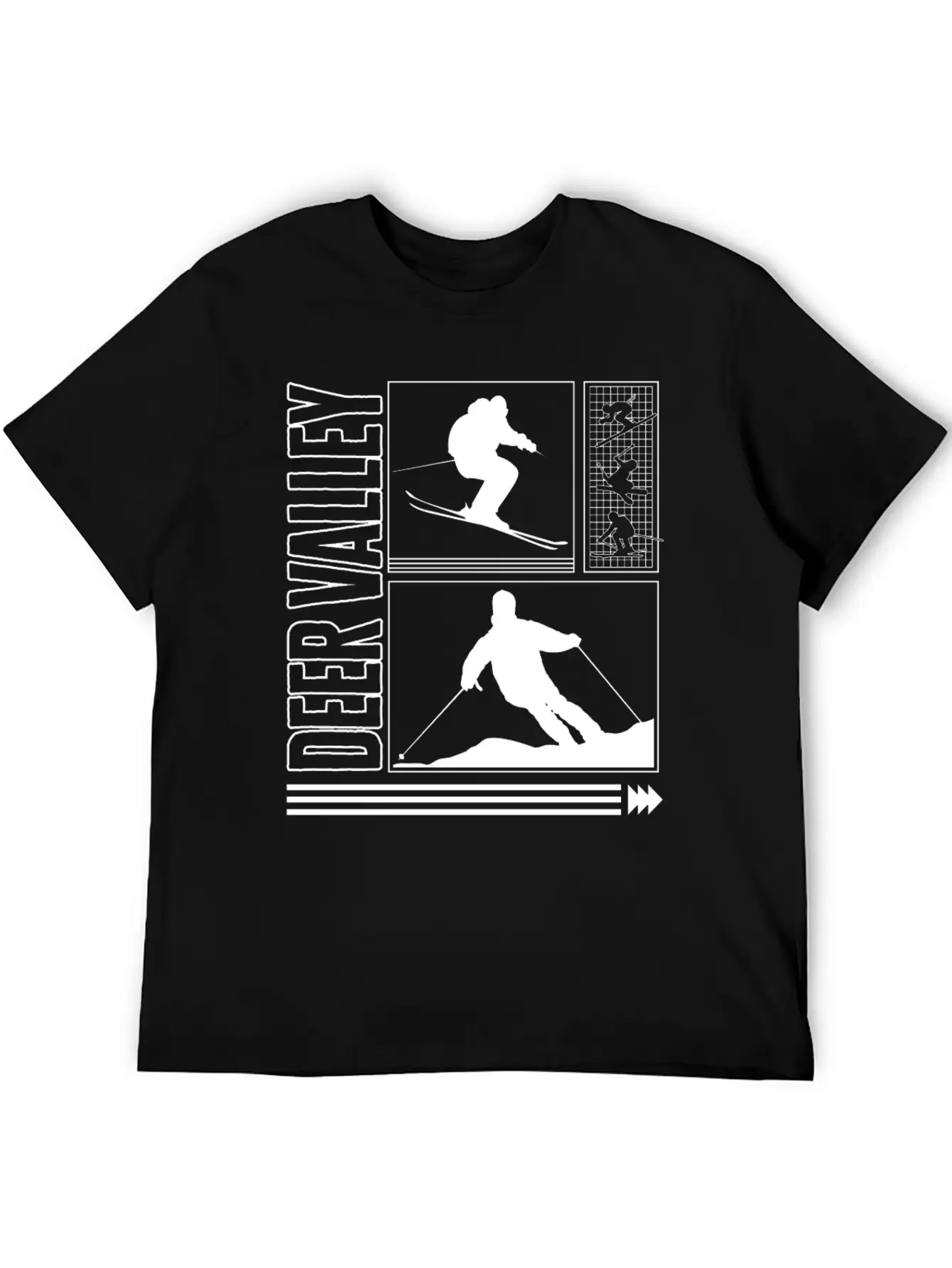 Ski Shirt, Deer Valley Souvenir Skiing Snowboard Timeless Short Sleeve Tee – Comfy And Minimalist Design