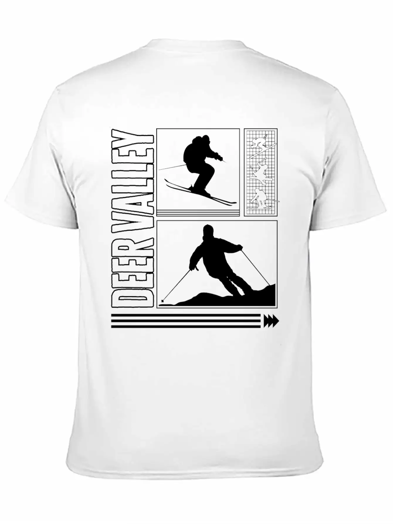 Ski Shirt, Deer Valley Souvenir Skiing Snowboard Timeless Short Sleeve Tee – Comfy And Minimalist Design