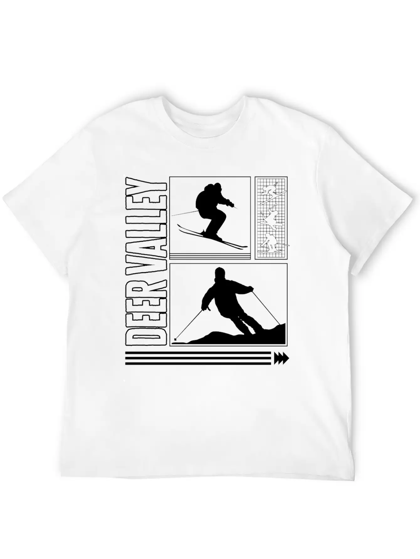Ski Shirt, Deer Valley Souvenir Skiing Snowboard Timeless Short Sleeve Tee – Comfy And Minimalist Design
