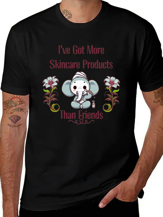 Skin Care Elephant Basic Graphic T-Shirt – Daily Comfort In Soft Cotton