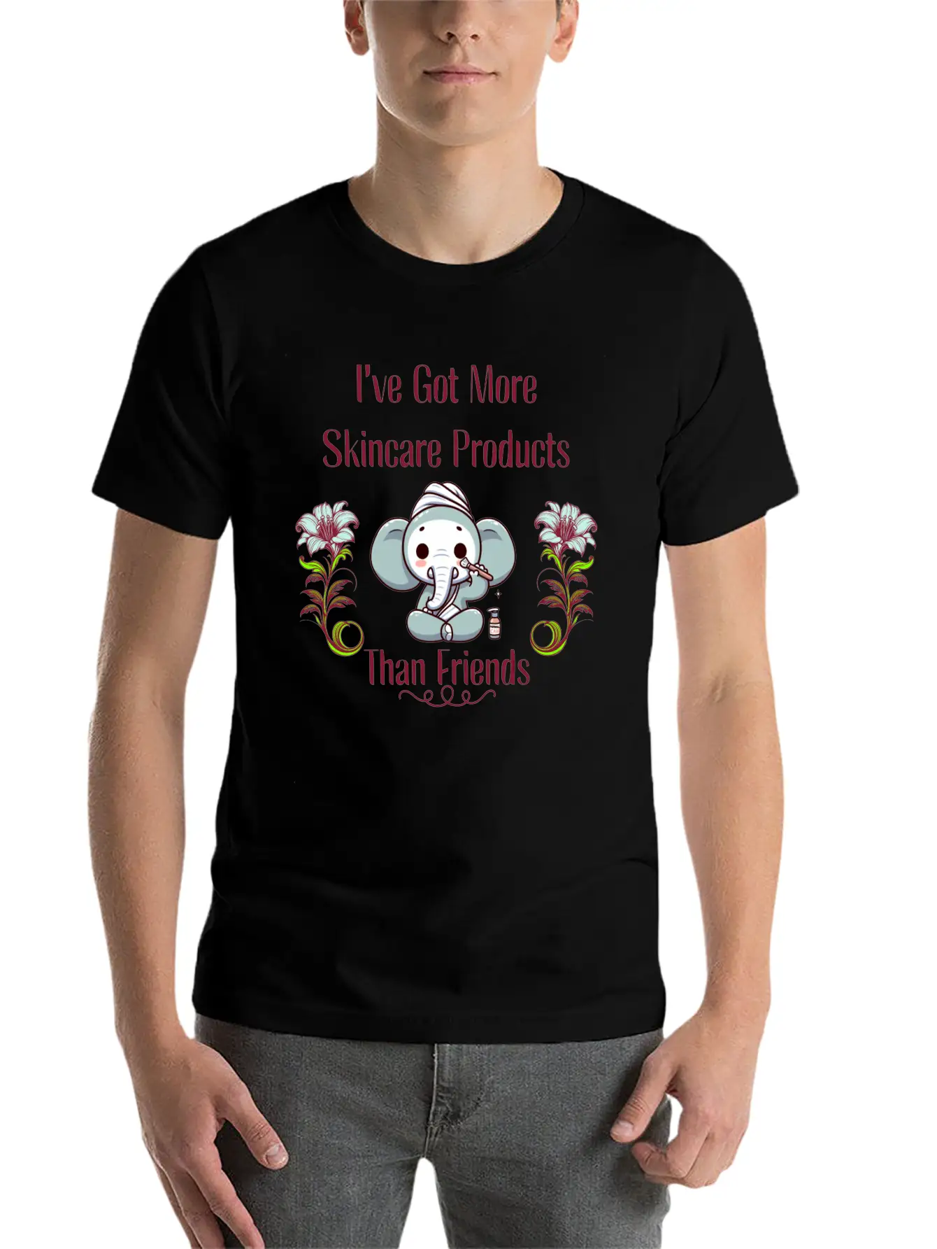 Skin Care Elephant Basic Graphic T-Shirt – Daily Comfort In Soft Cotton