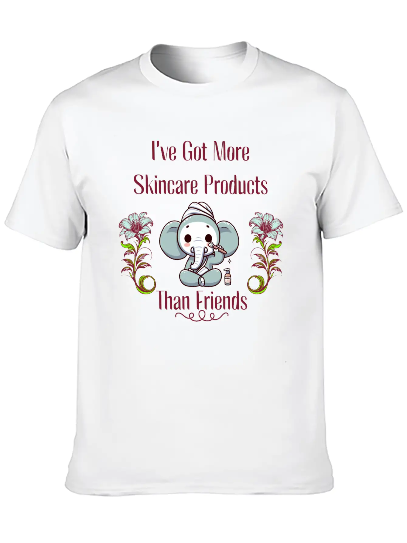 Skin Care Elephant Basic Graphic T-Shirt – Daily Comfort In Soft Cotton