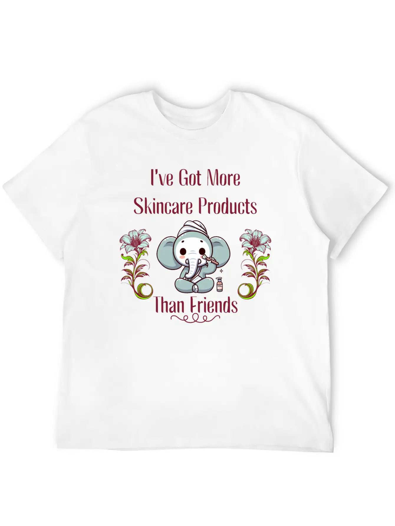 Skin Care Elephant Basic Graphic T-Shirt – Daily Comfort In Soft Cotton