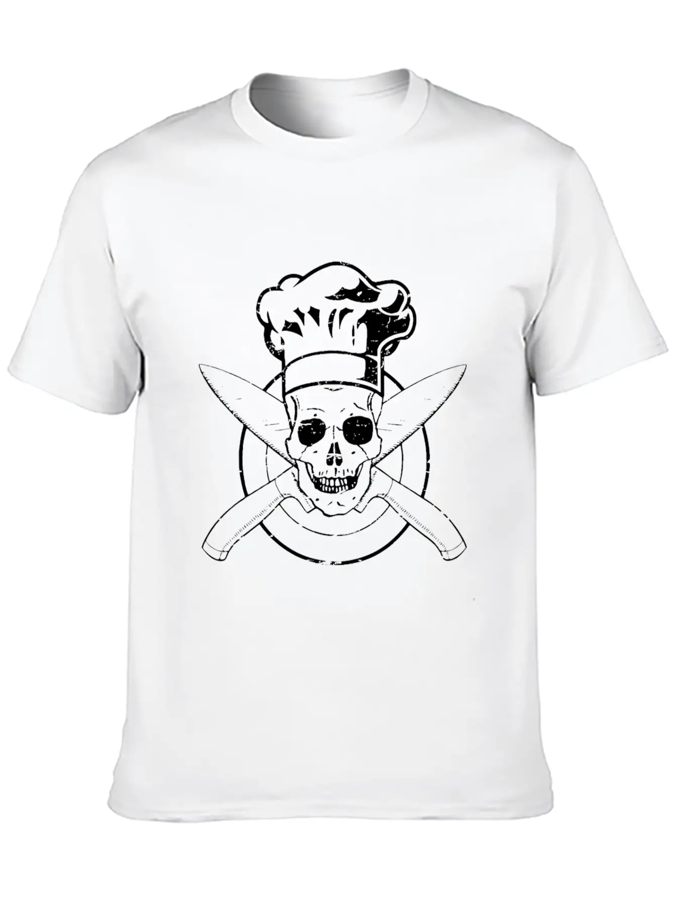 Skull Chef's Hat Cooking BBQ Grilling Unisex Short Sleeve Soft Cotton T-Shirt – Casual Everyday Wear