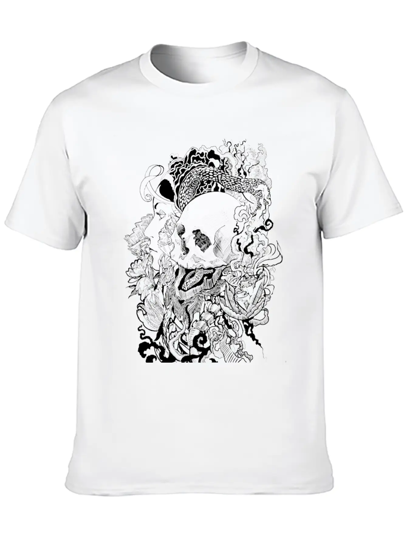 Skull Enchanted Stylish Everyday T-Shirt – Unisex Basic Cotton Tee