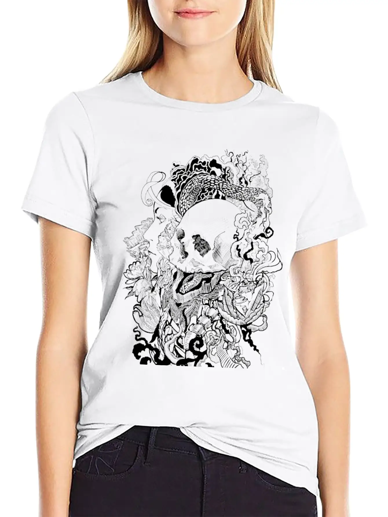 Skull Enchanted Stylish Everyday T-Shirt – Unisex Basic Cotton Tee