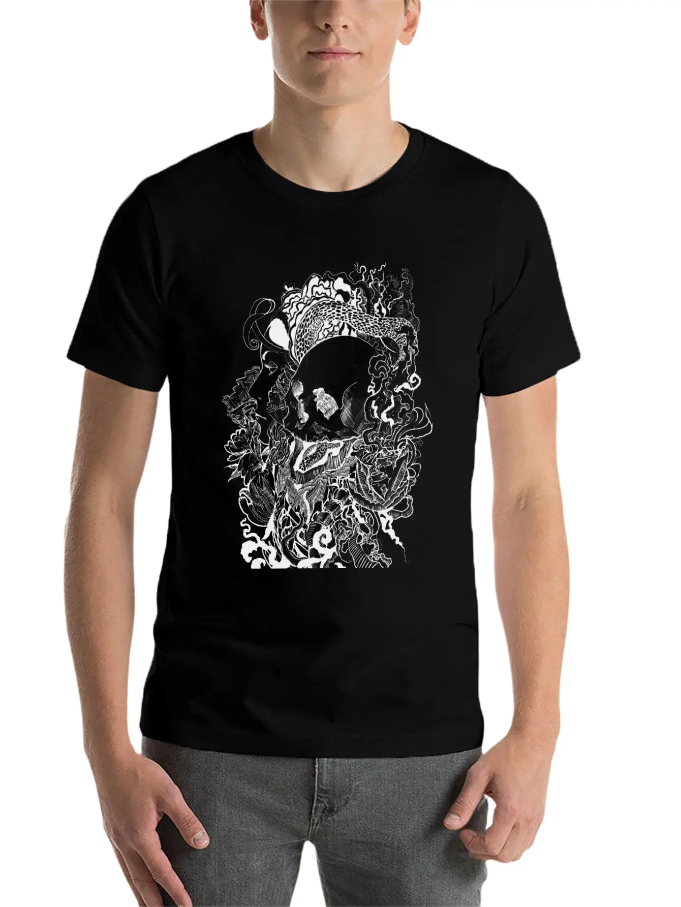 Skull Enchanted Stylish Everyday T-Shirt – Unisex Basic Cotton Tee