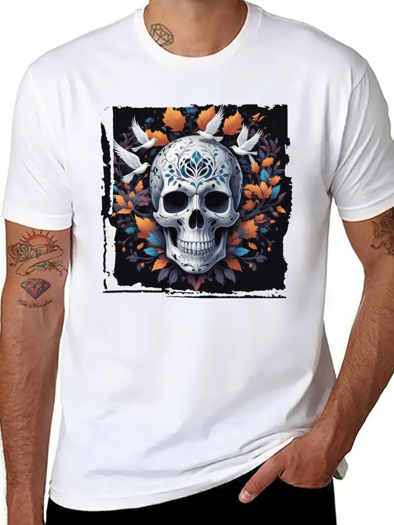 Skull For Women Men Skeleton Gothic Graphic Funny Timeless Short Sleeve Tee – Comfy And Minimalist Design